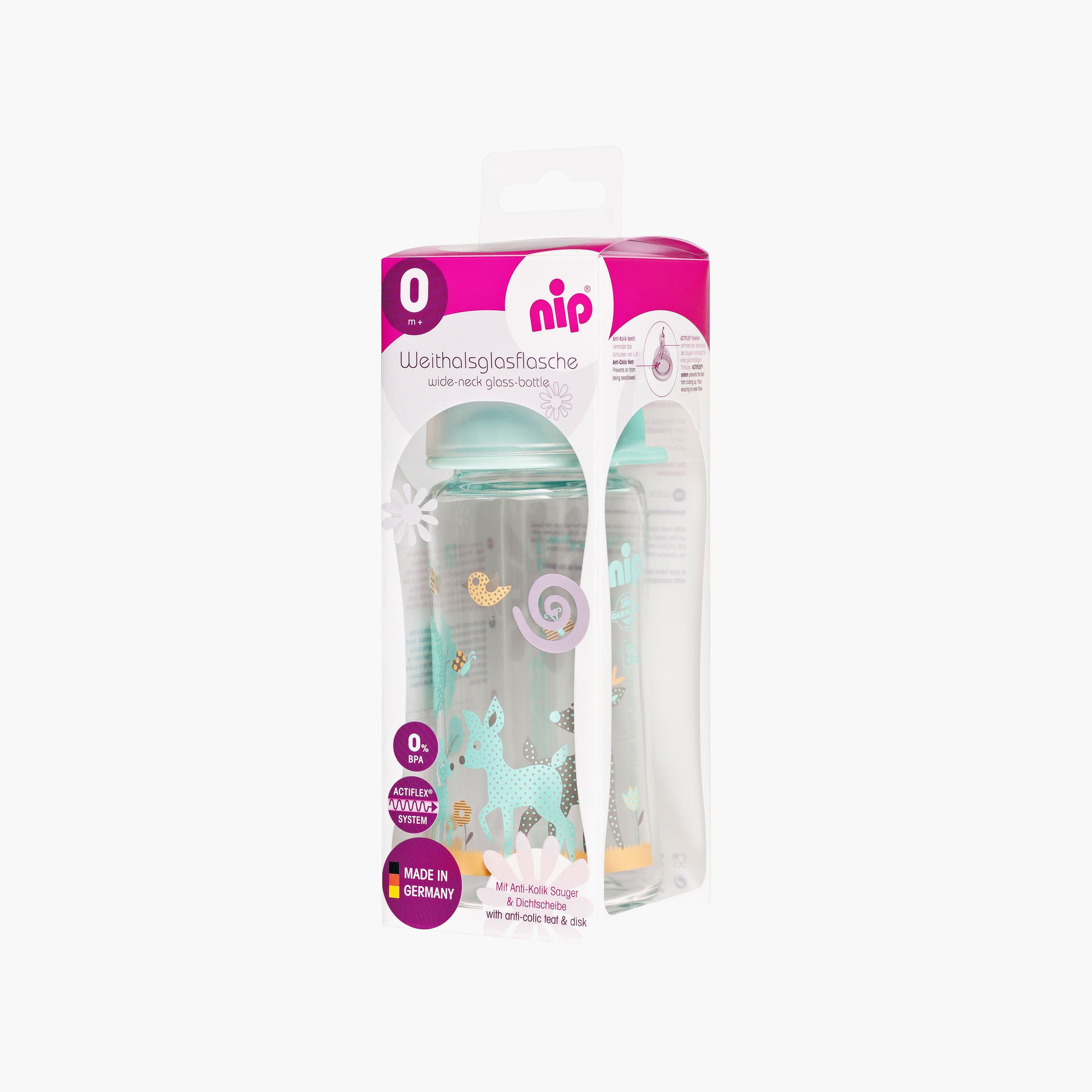 قارورة زجاجية ذات عنق واسع من نيب، غزال، 240 مل-baby-feeding-feedingbottles-bottlesandteats-image-4