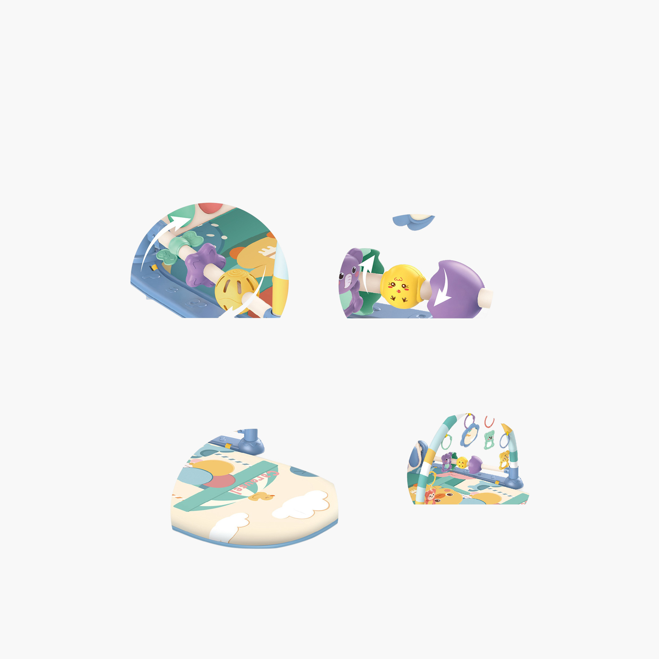 بساط لعب ومركز أنشطة للأطفال - 57x44x76 سم-baby-infantactivity-playpensandplaymats-image-2