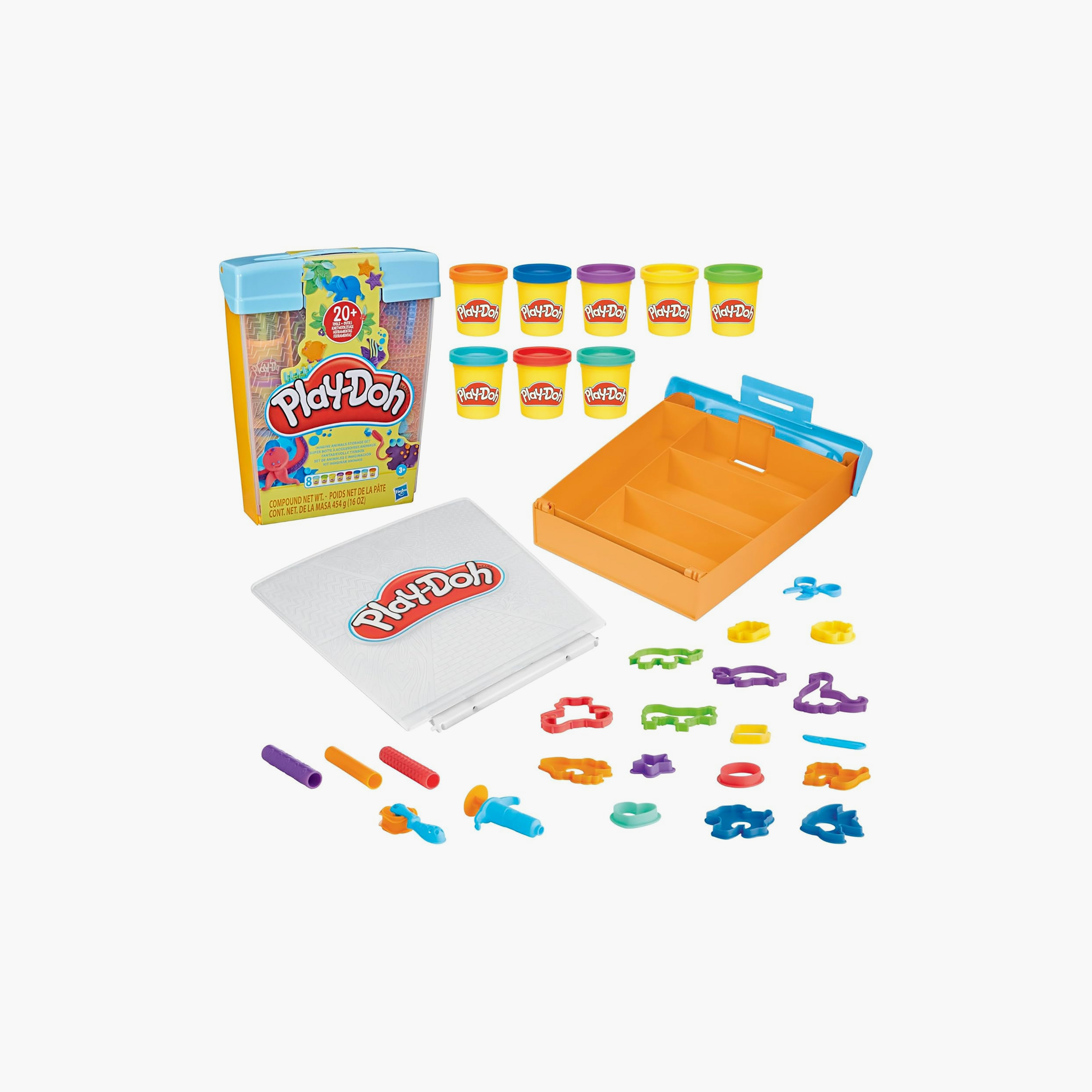 Play-Doh Imagine Animals Storage Set with Moulds - 8 Colours-school-artsandcrafts-image-2