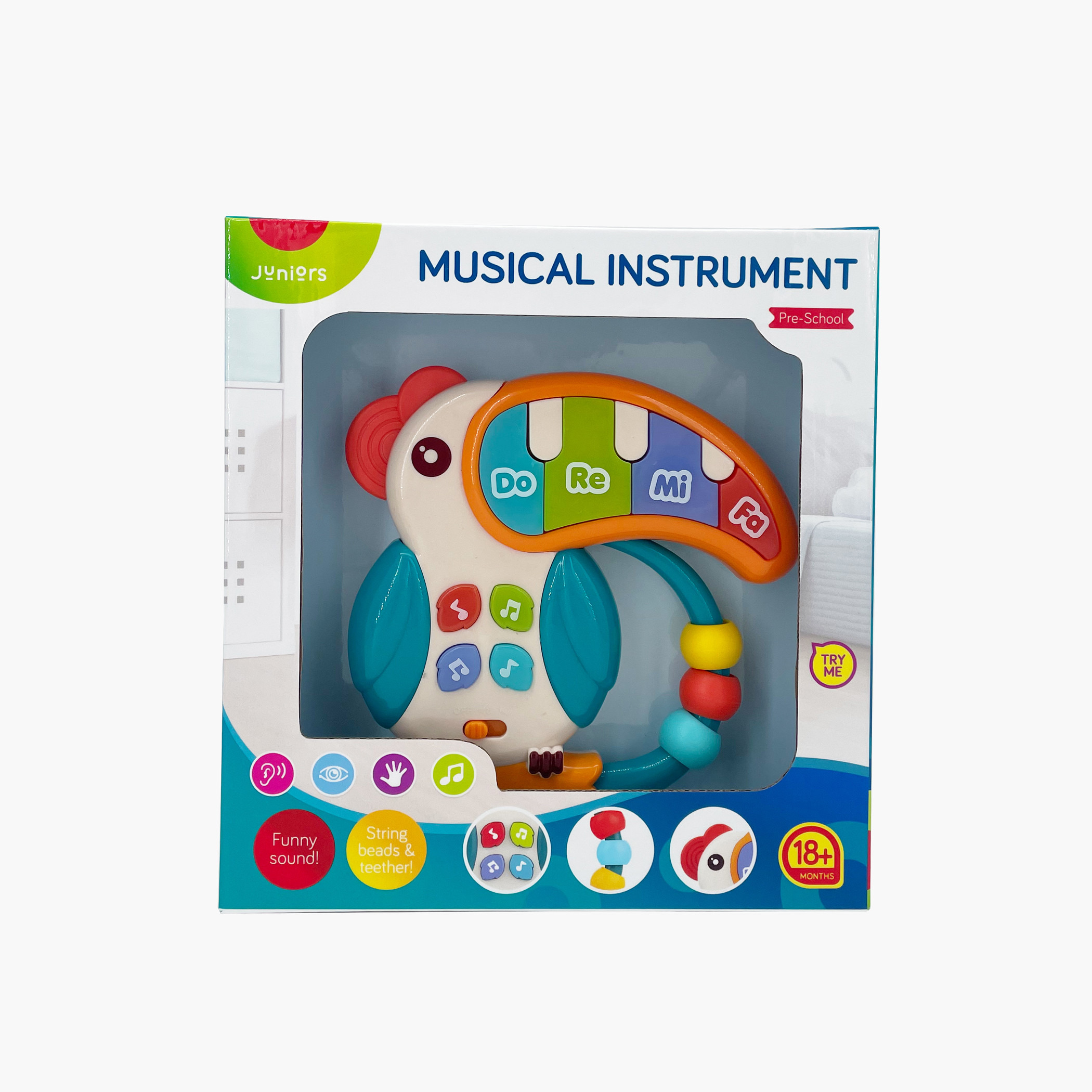 Juniors Musical Parrot Toy-toys-babyandtoddlertoys-learningtoys-image-1