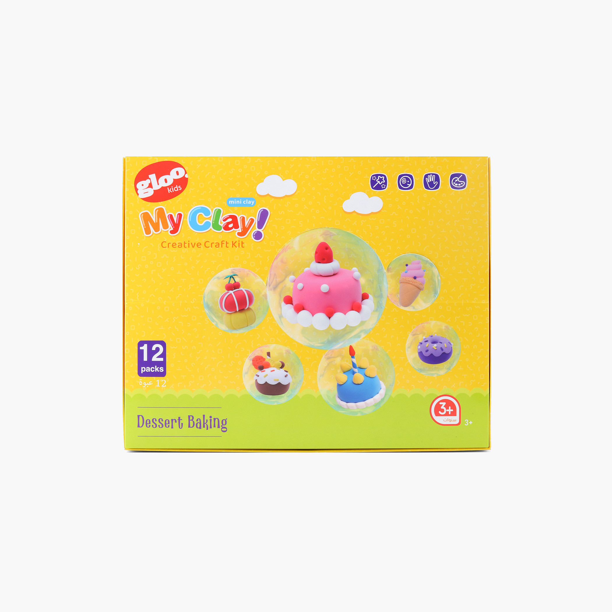 مجموعة ألعاب إبداعية صلصال خبز الحلوى من جلو-toys-educational-doughtoys-image-1