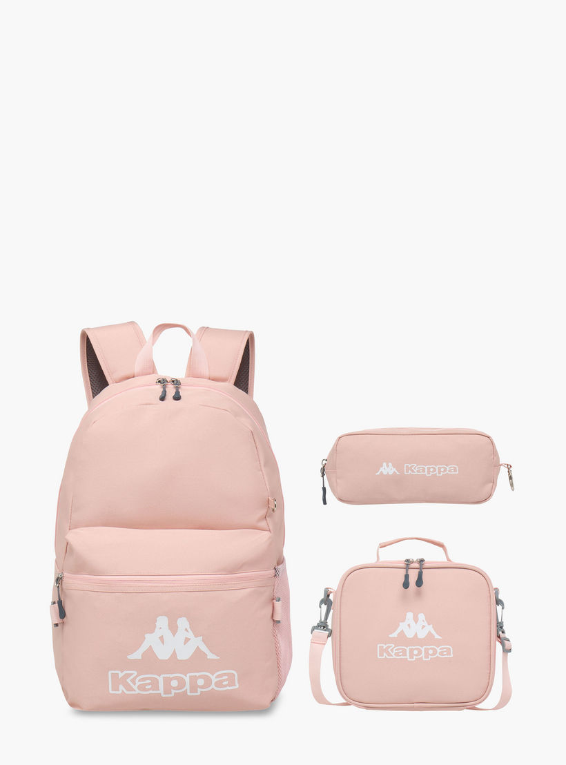 طقم شنطة ظهر مع شنطة غداء ومقلمة بطبعات شعار من كابا-cpkids-backtoschool-schoolbagsandbackpacks-backpacks-image-1