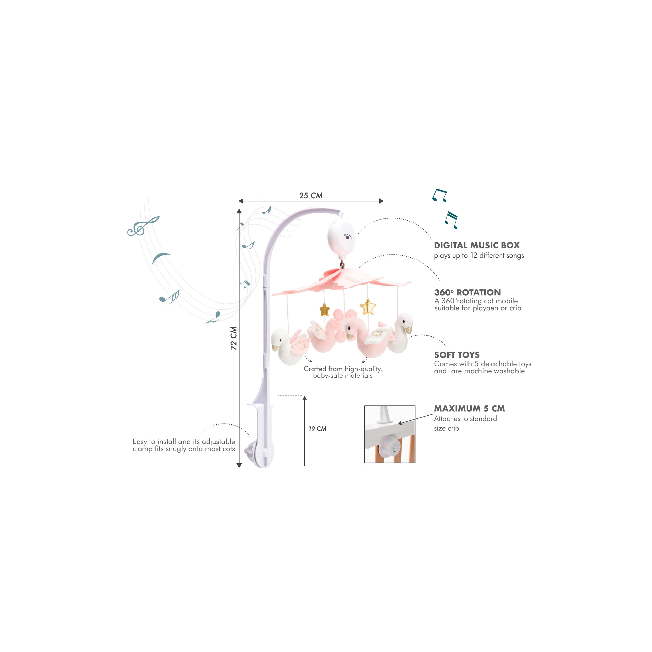 Nini Elegant Swan Cot Mobile-toys-babyandtoddlertoys-cribtoys-image-9