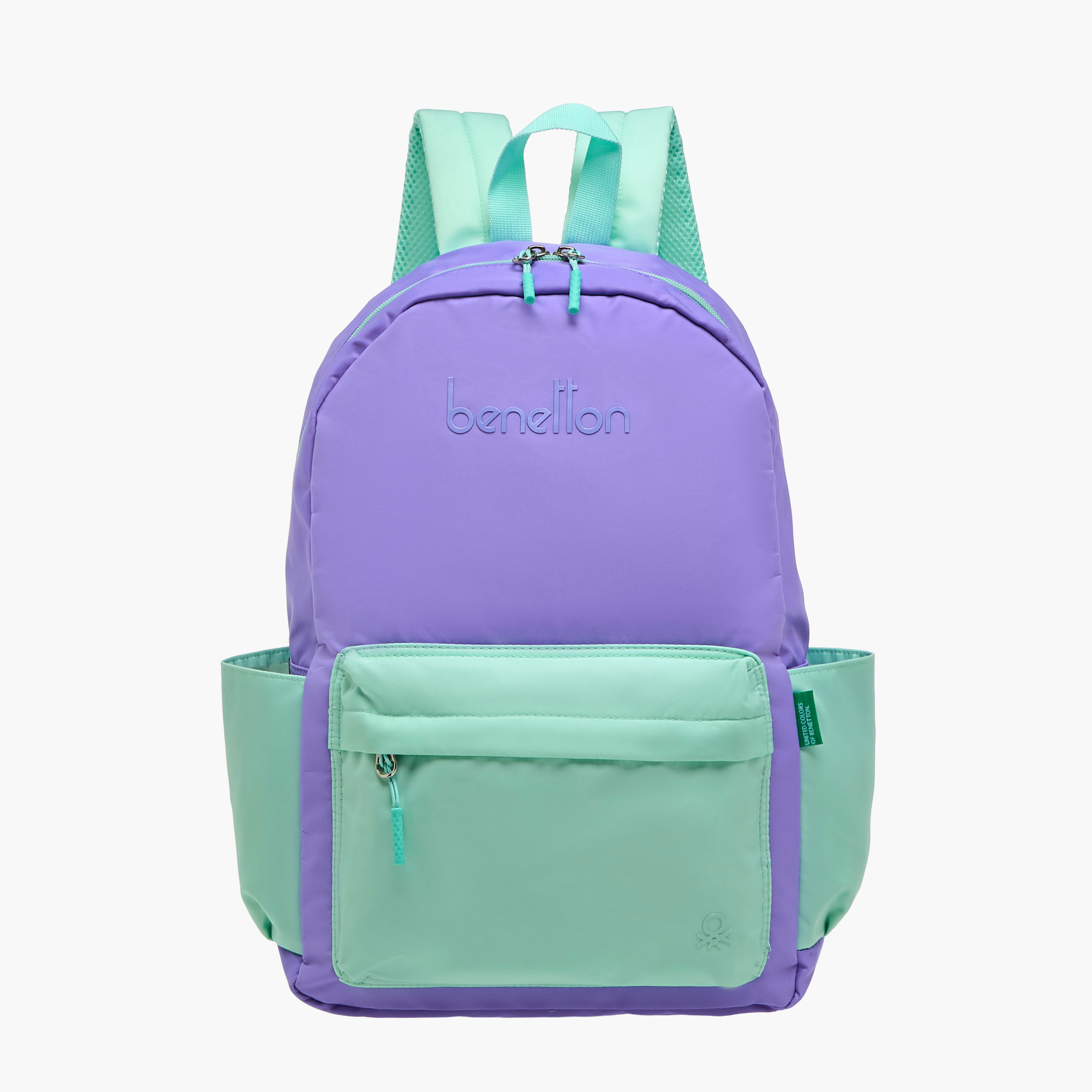 United Colors of Benetton Panelled Backpack for Girls 8-13 Years with Adjustable Straps - 18 Inches-school-bagsandbackpacks-backpacks-image-1