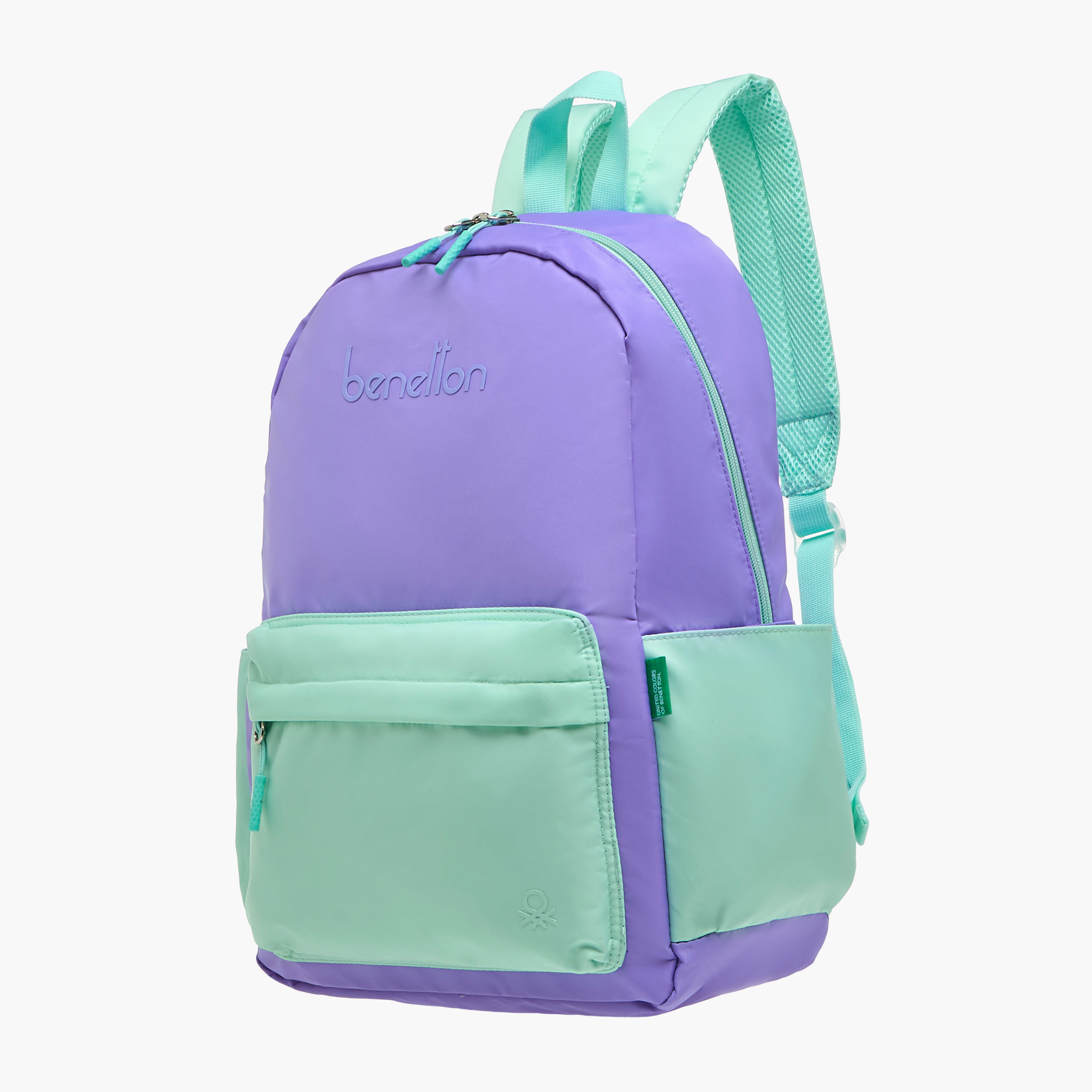 United Colors of Benetton Panelled Backpack for Girls 8-13 Years with Adjustable Straps - 18 Inches-school-bagsandbackpacks-backpacks-image-2