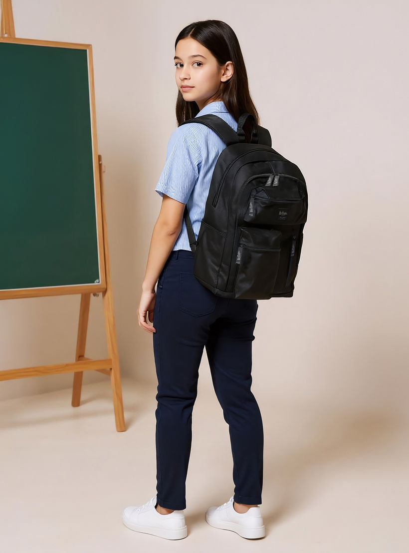 شنطة ظهر مدرسية سادة بأحزمة قابلة للتعديل وسحاب إغلاق من لي كوبر - 32×15×47 سم-cpkids-backtoschool-schoolbagsandbackpacks-backpacks-image-2