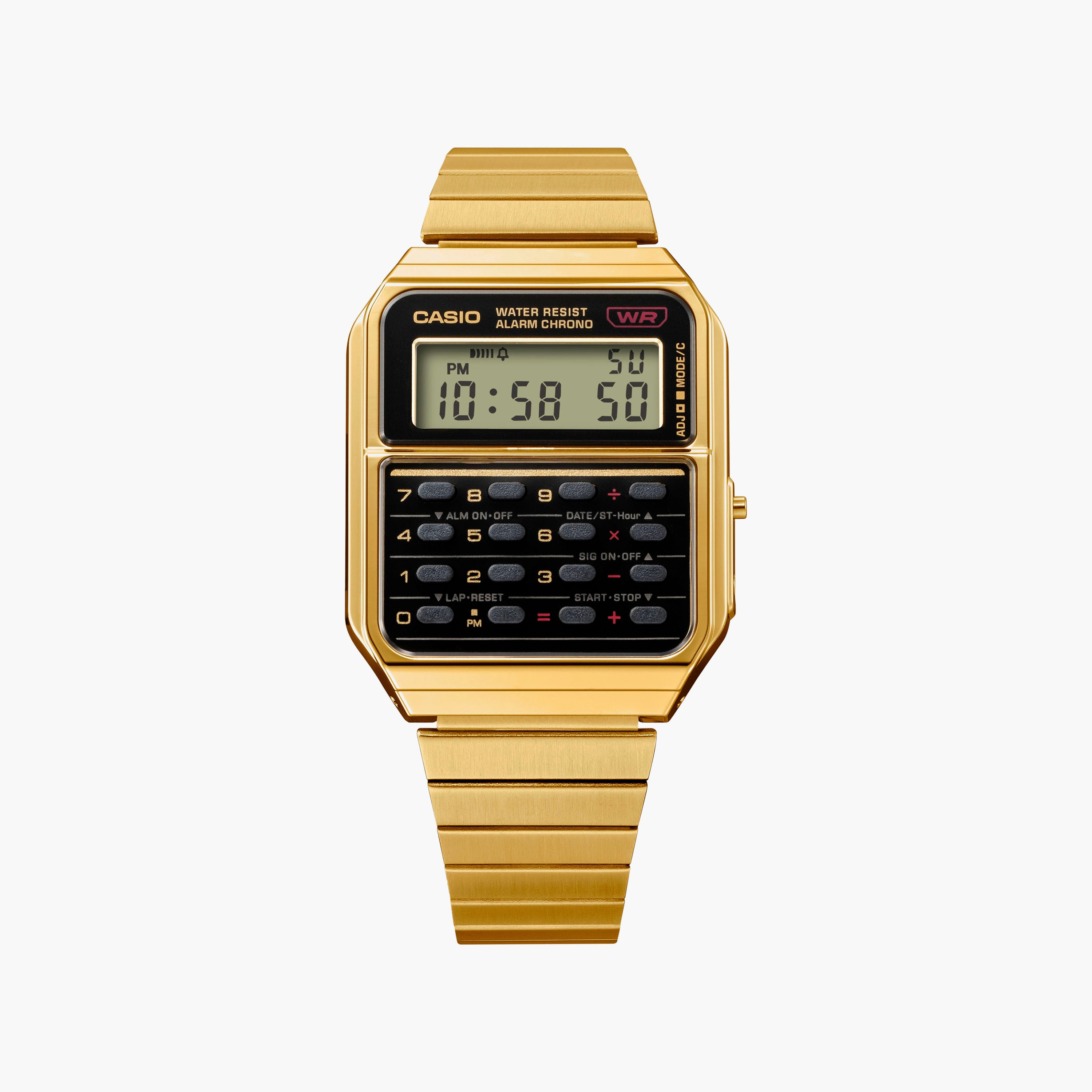 Casio Gold Digital Stainless Steel Strap Watch | CA-500WEG-1ADF | 34 MM-men-watchesandjewellery-watches-image-1