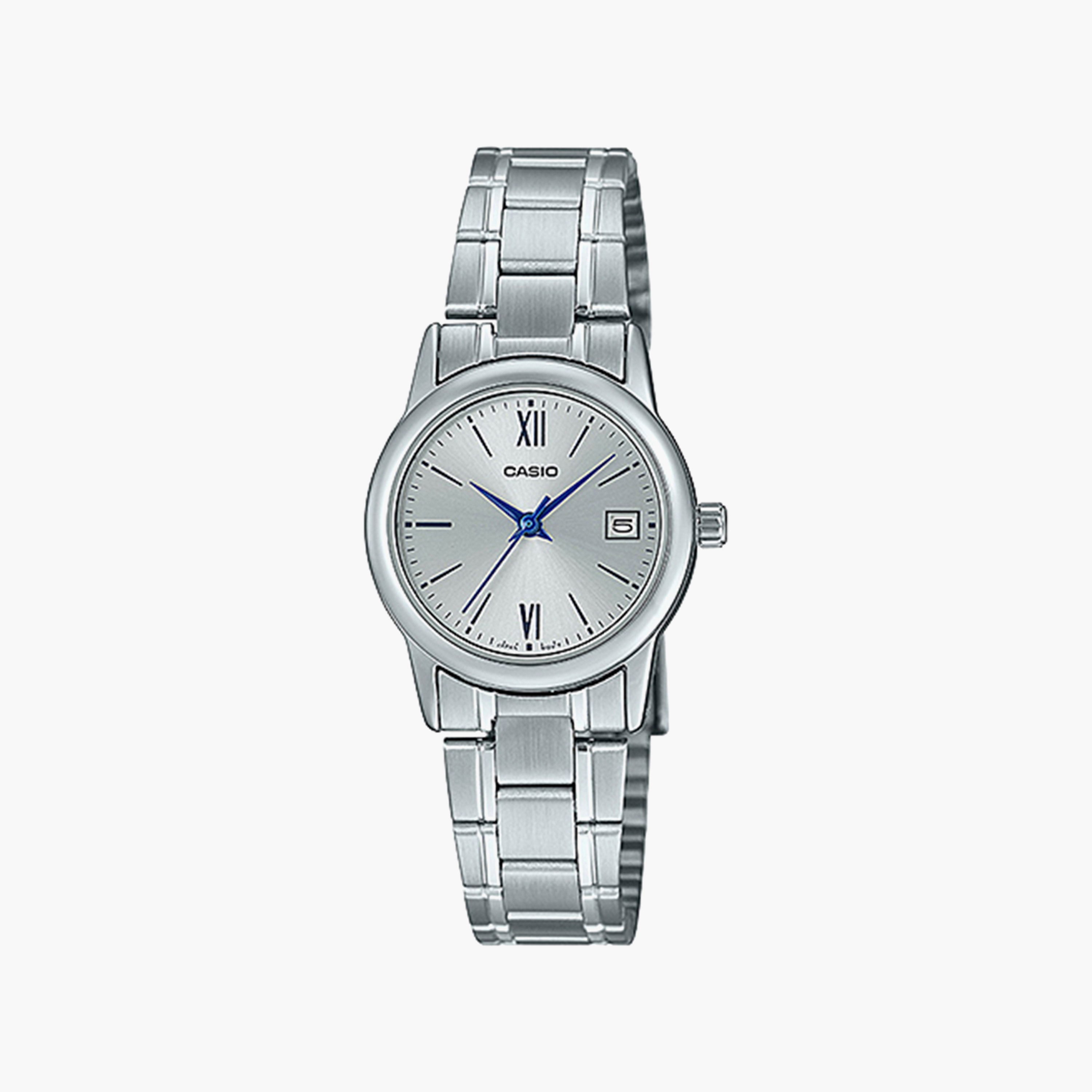 Casio Silver Analog Stainless Steel Strap Watch | LTP-V002D-7B3UDF-women-watchesandjewellery-watches-image-1