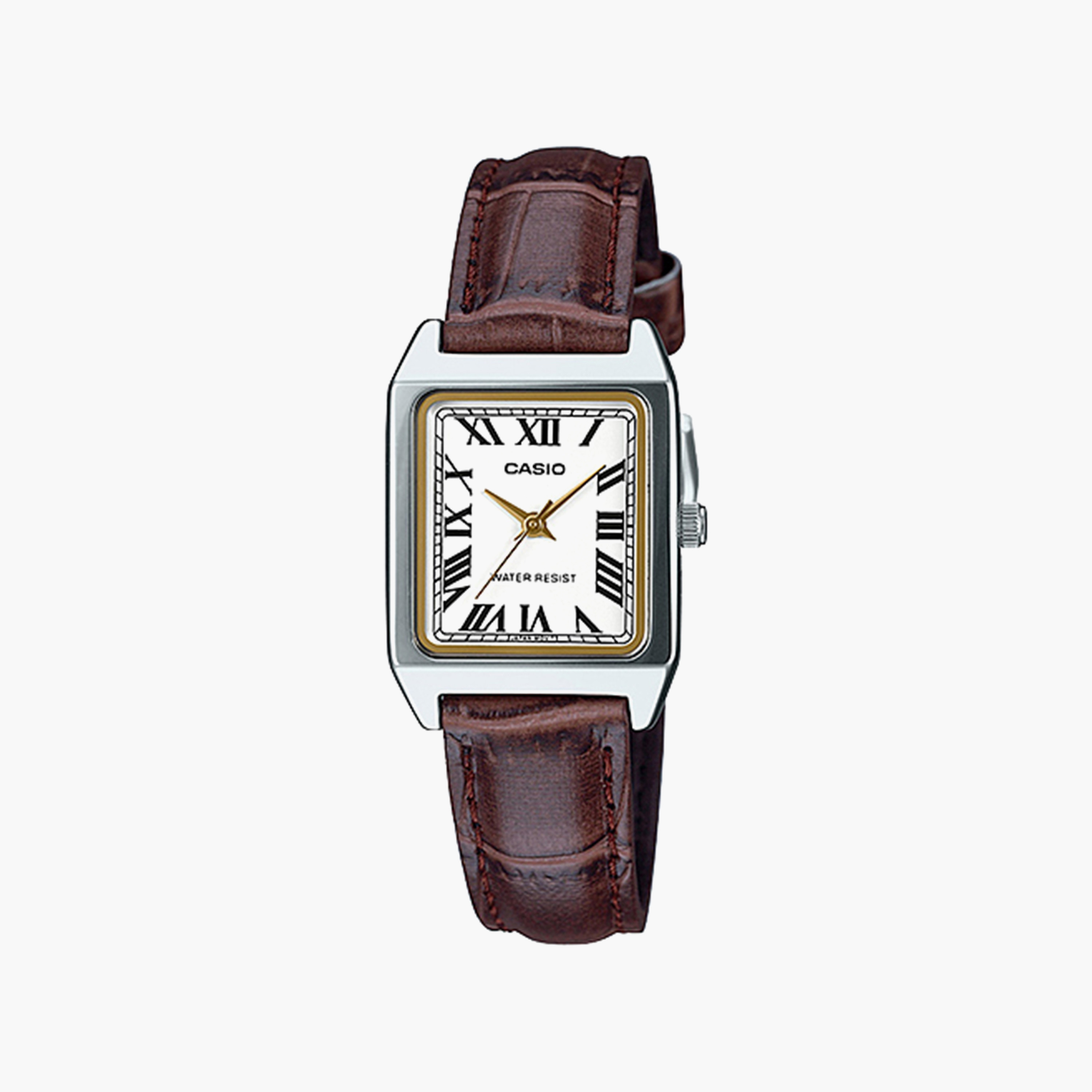 ساعة كاسيو بلون بني مع انالوج بسوار جلدي | LTP-V007L-7B2UDF-women-watchesandjewellery-watches-image-1