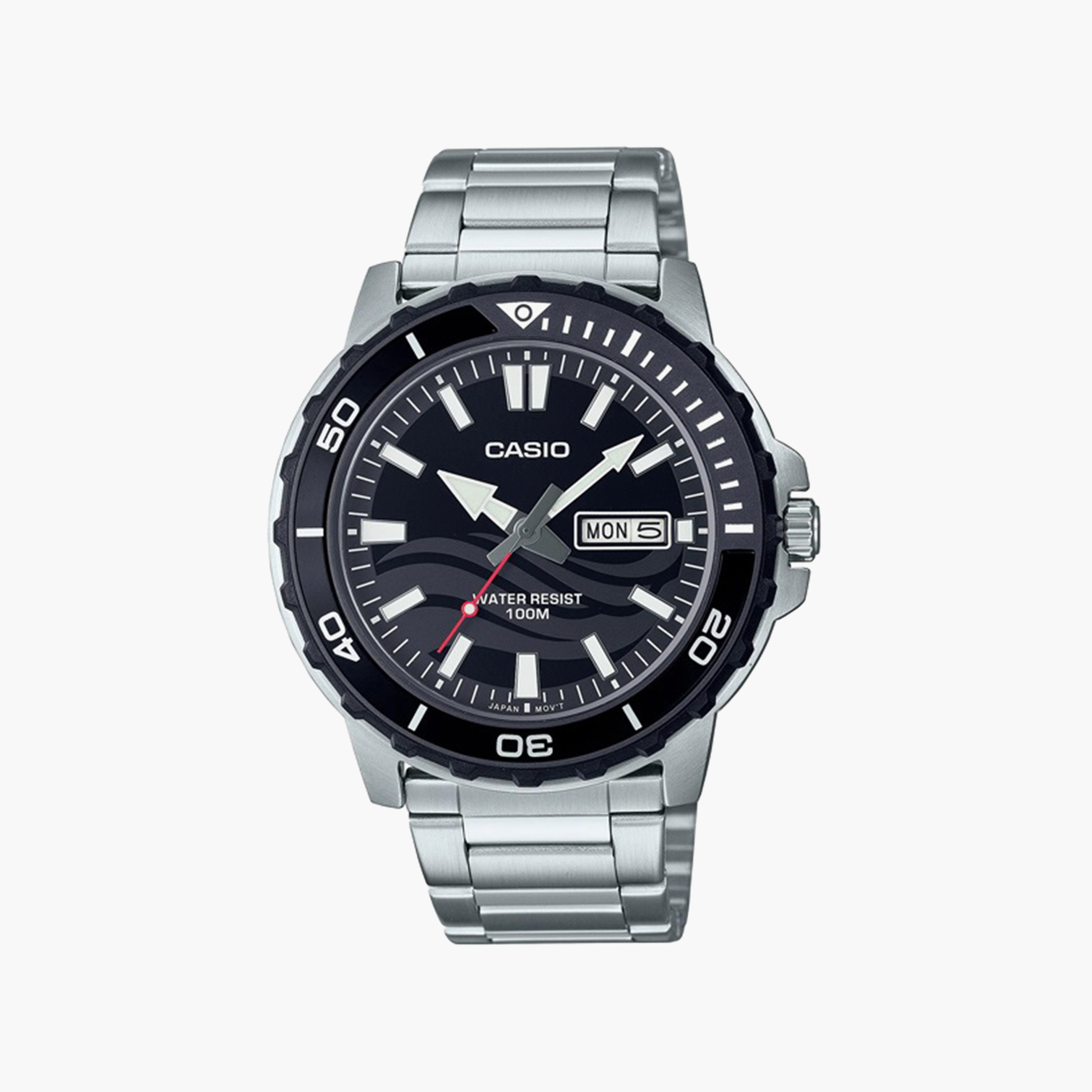 ساعة كاسيو للرجال بلون فضي مع انالوج بسوار ستانلس ستيل | MTD-125D-1A1VDF-men-watchesandjewellery-watches-image-1