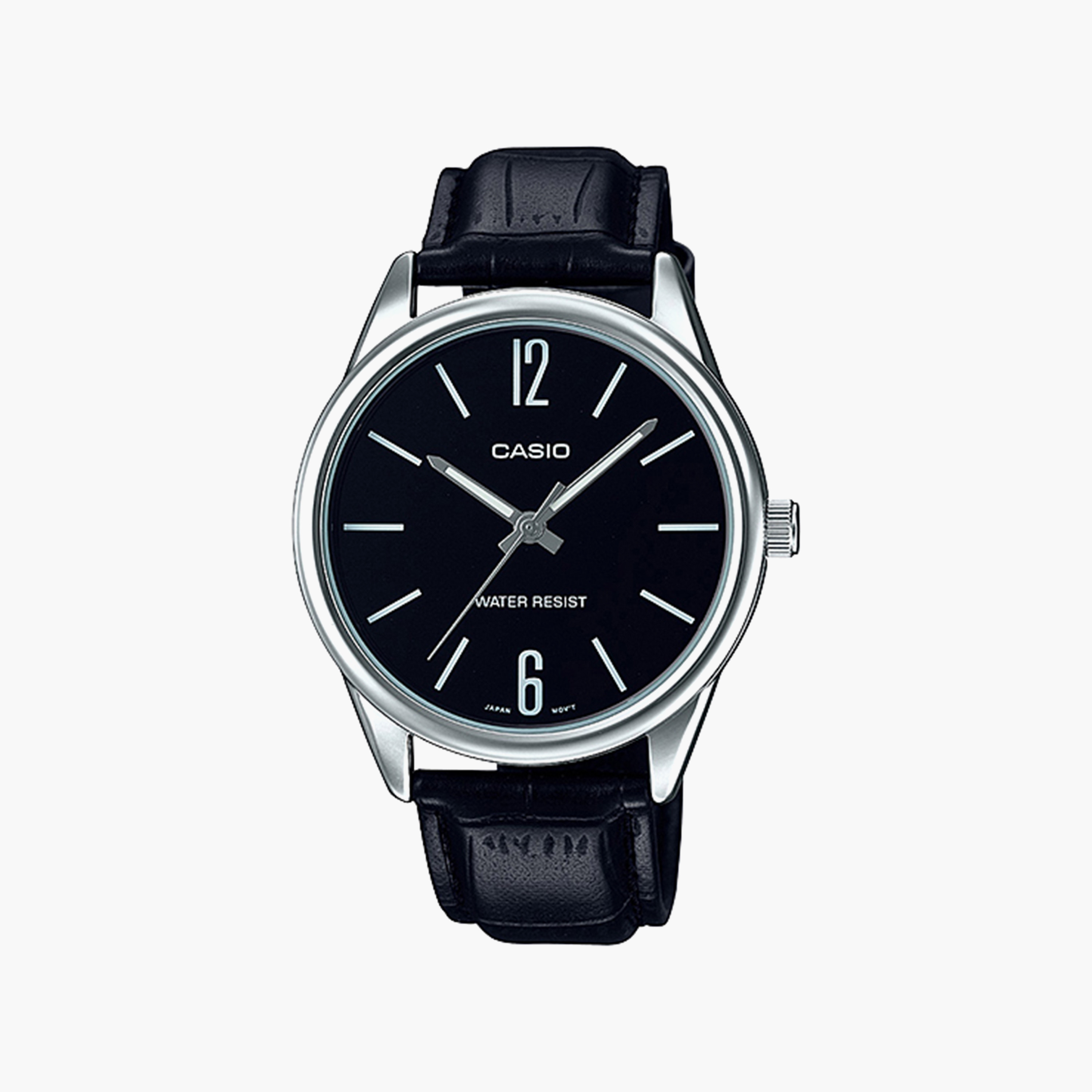Casio Men's Black Analog Leather Strap Watch | MTP-V005L-1BUDF-men-watchesandjewellery-watches-image-1