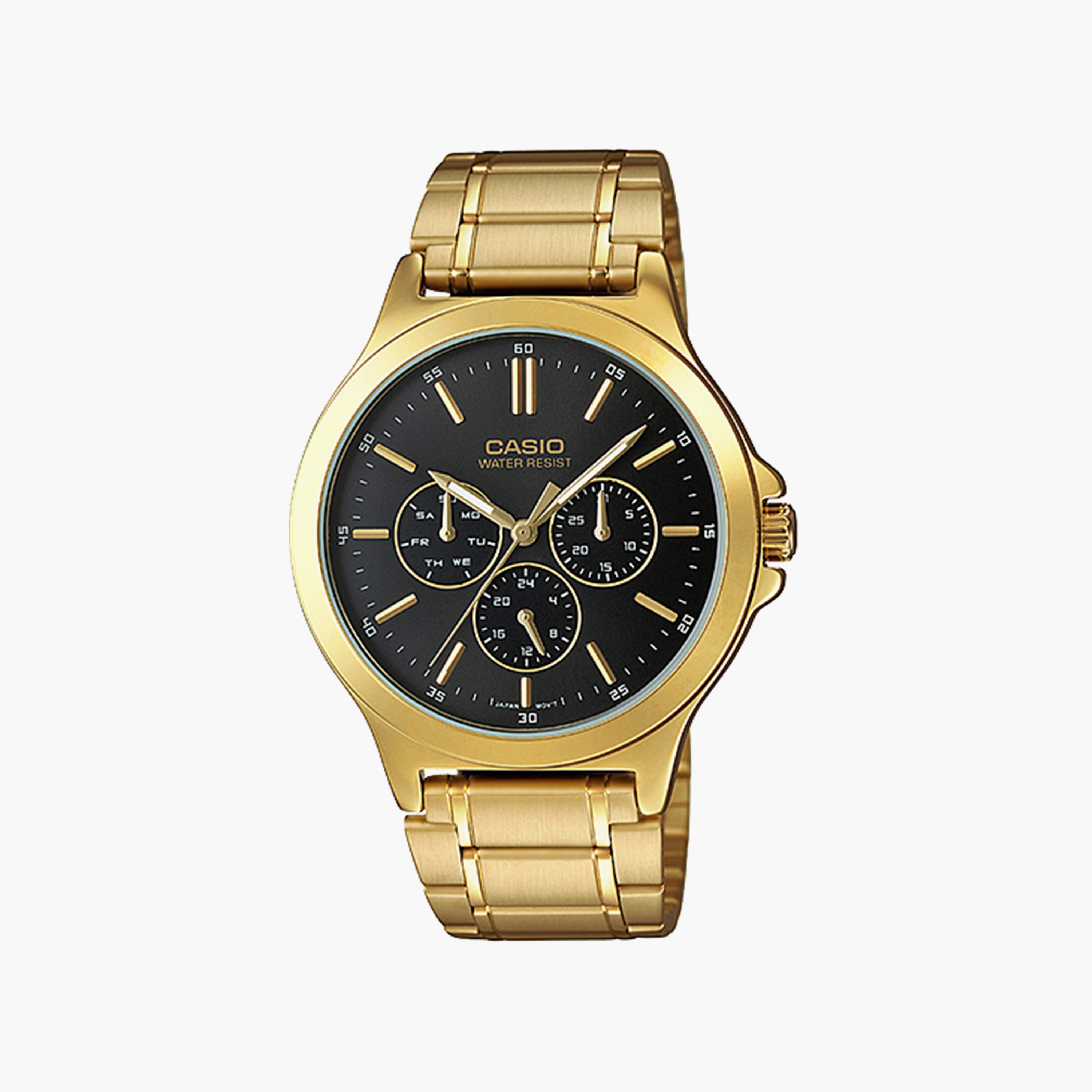 ساعة كاسيو للرجال بلون ذهبي ذو انالوج بسوار ستانلس ستيل | MTP-V300G-1AUDF-men-watchesandjewellery-watches-image-1