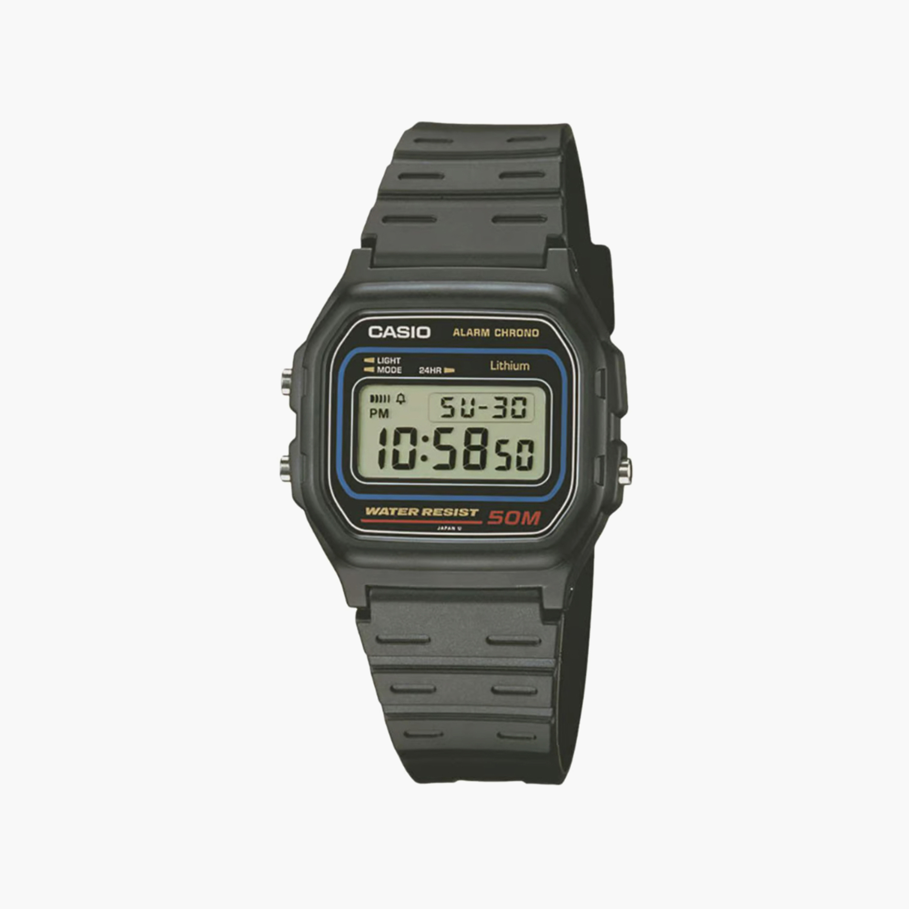 Buy Women s Casio Black Digital Silicone Strap Watch W 59 1VQ Online Centrepoint Kuwait