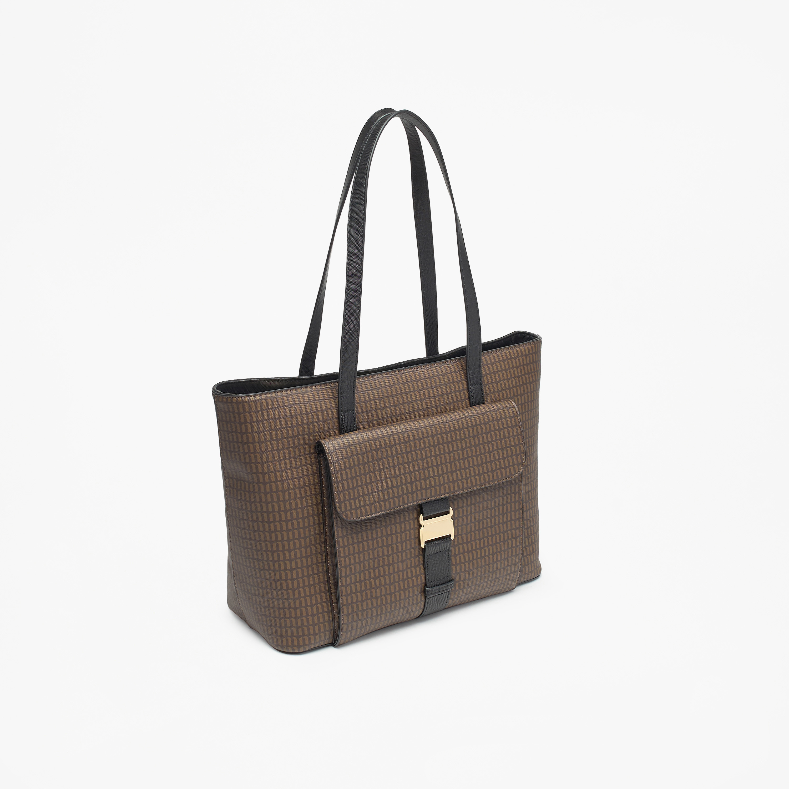 Missy All-Over Monogram Print Tote Bag with Double Handle and Zip Closure-women-bagsandwallets-handbags-image-2