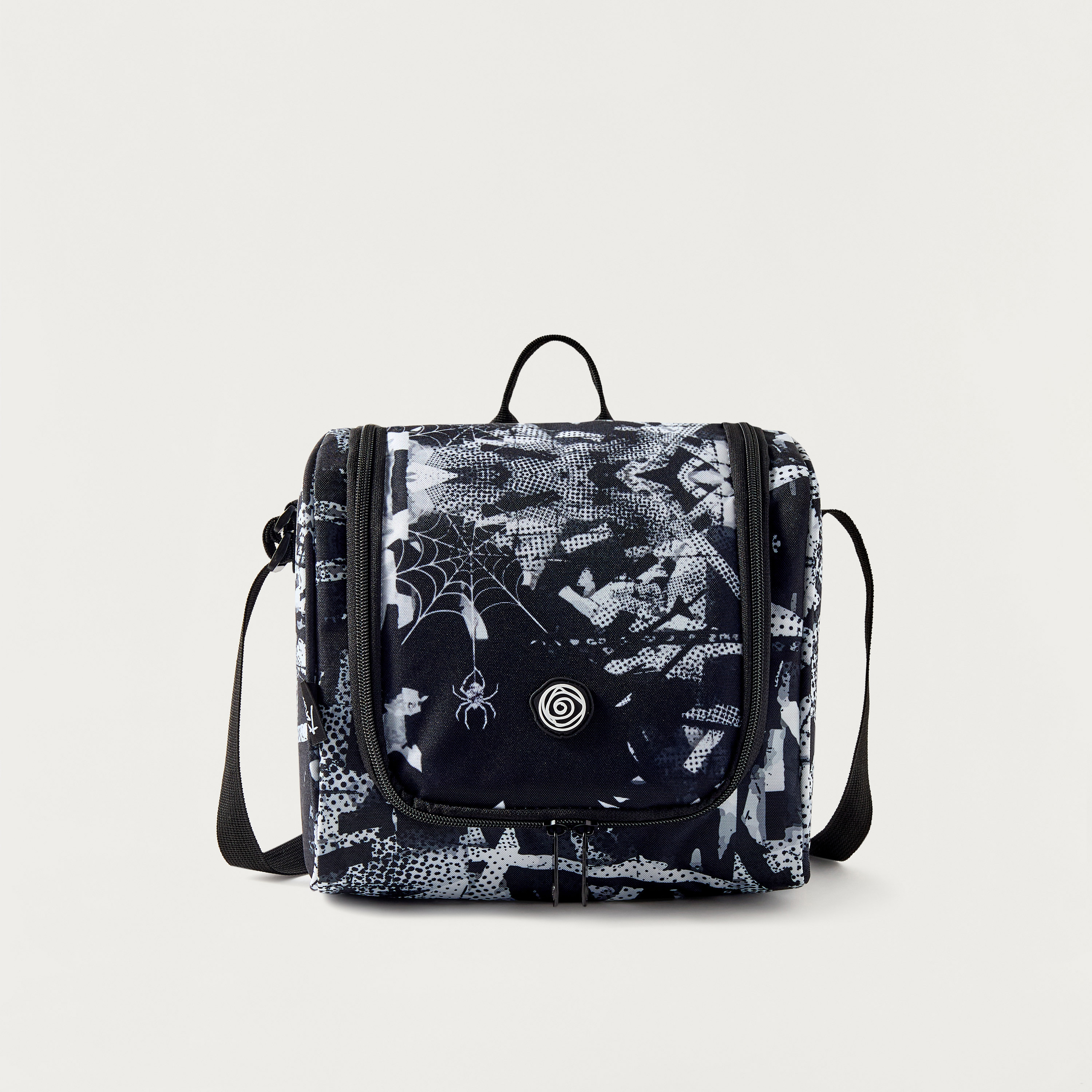 KAOS Abstract Print Lunch Bag with Adjustable Strap and Zip Closure-school-lunchessentials-lunchbags-image-1