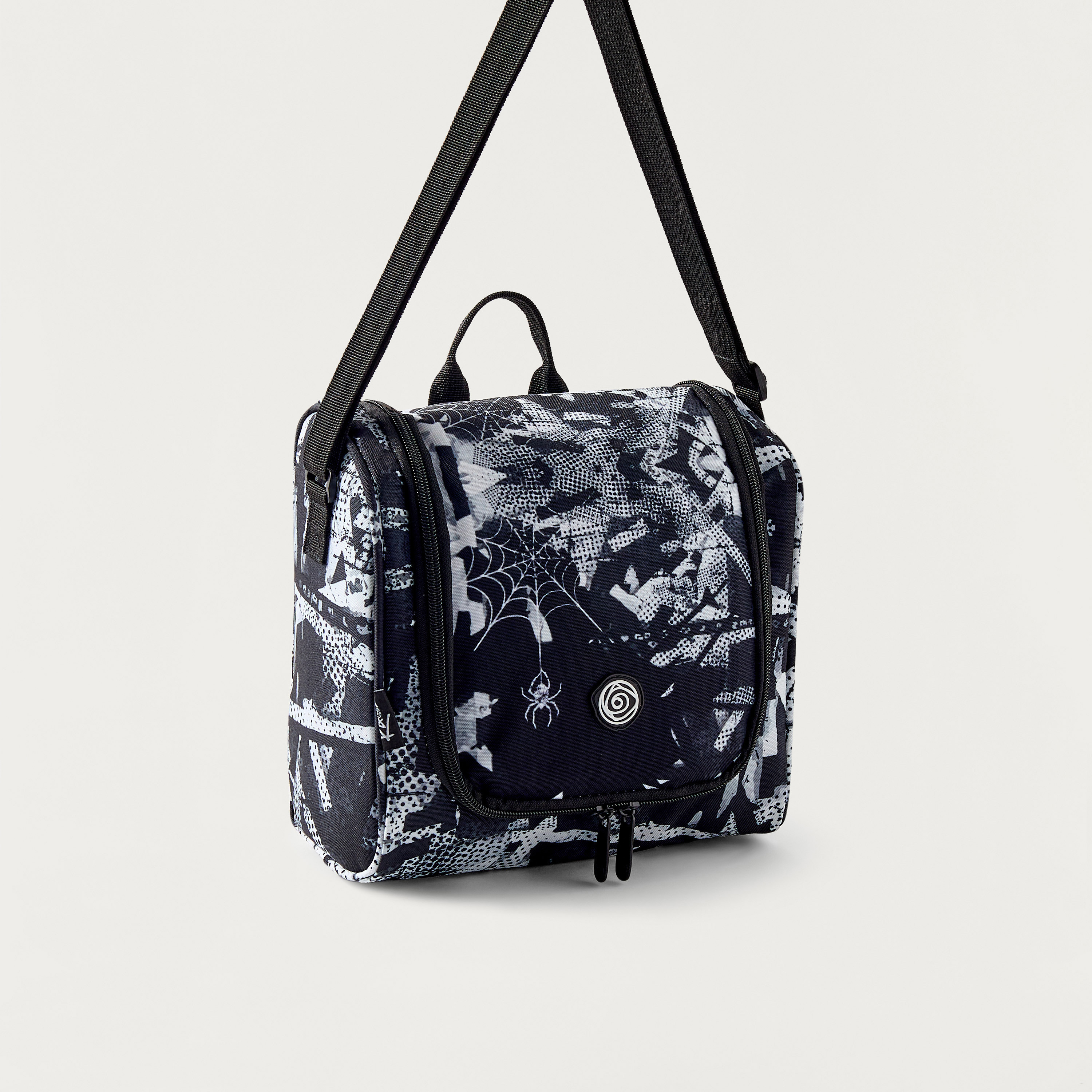 KAOS Abstract Print Lunch Bag with Adjustable Strap and Zip Closure-school-lunchessentials-lunchbags-image-2