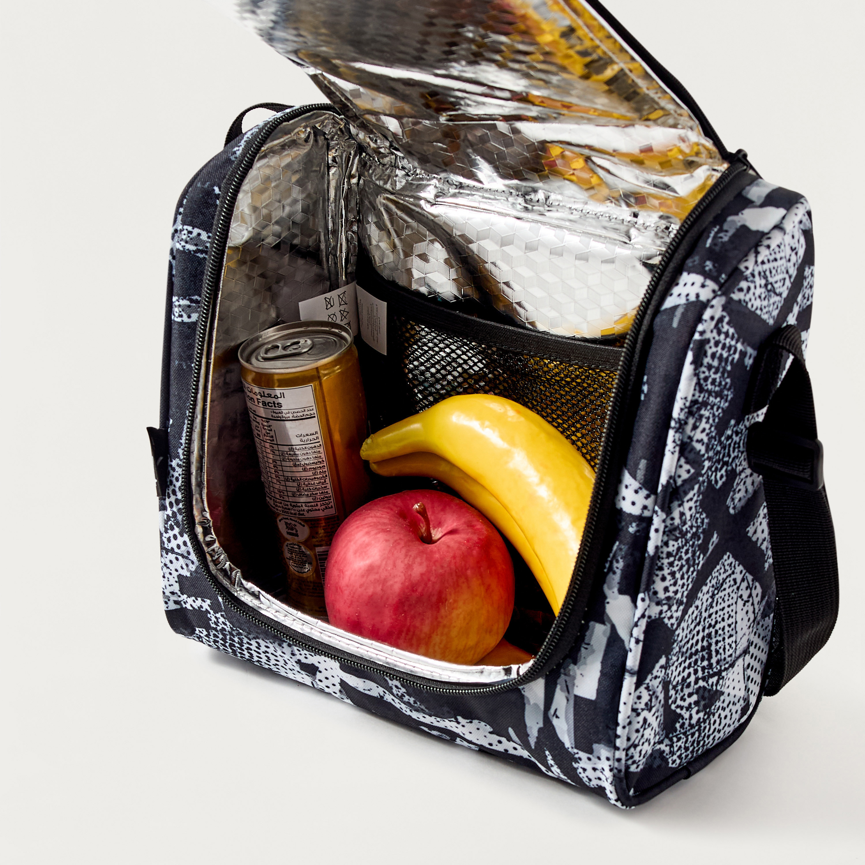 KAOS Abstract Print Lunch Bag with Adjustable Strap and Zip Closure-school-lunchessentials-lunchbags-image-4