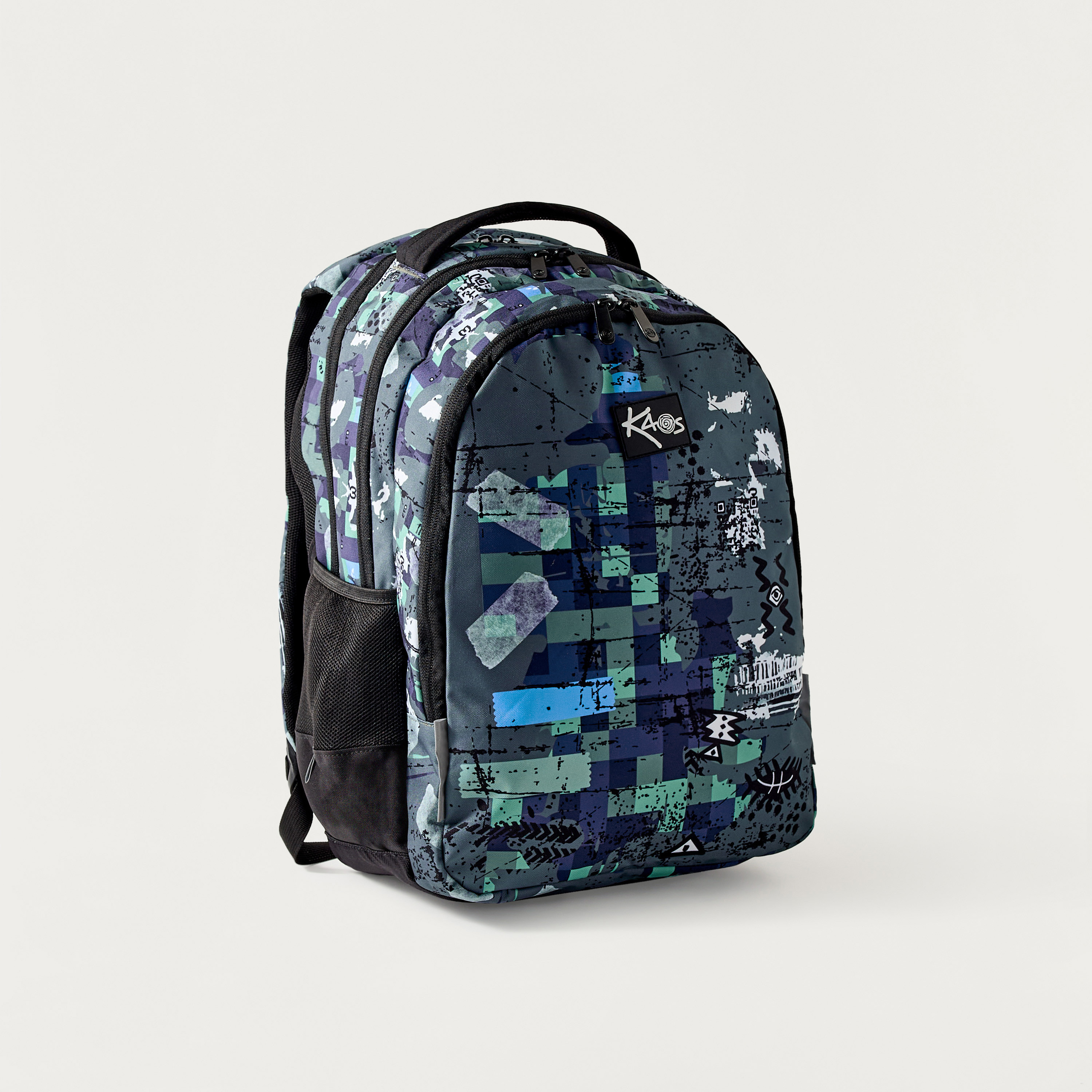 KAOS All-Over Abstract Print 18-inch Backpack with Adjustable Straps-school-bagsandbackpacks-backpacks-image-2