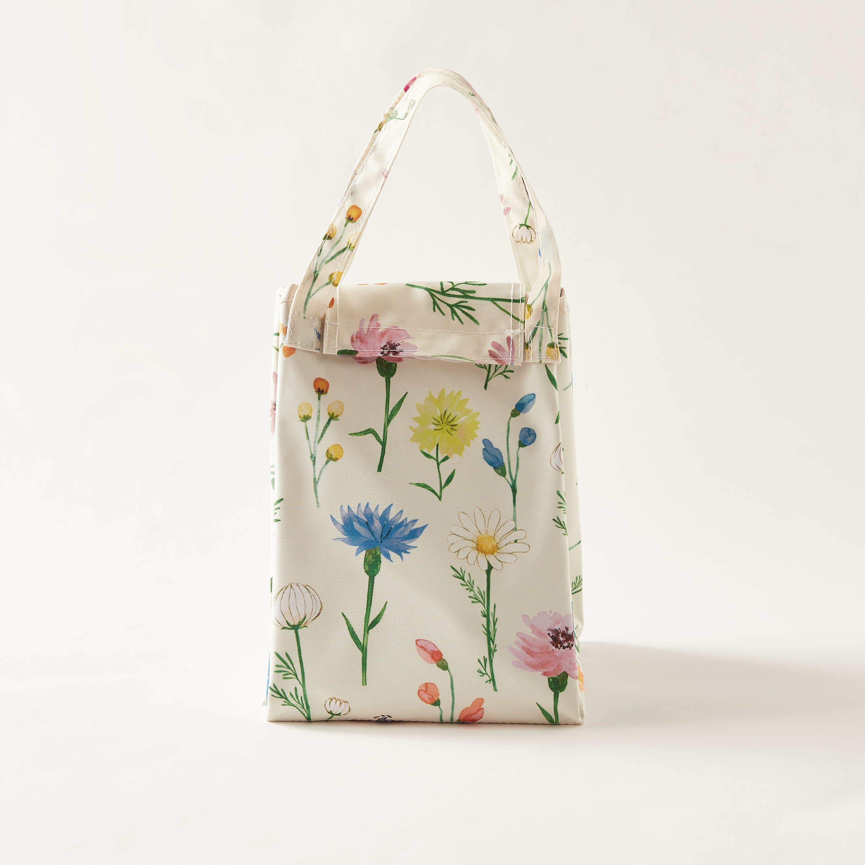 Floral Print Lunch Bag with Double Handle-school-lunchessentials-lunchbags-image-1