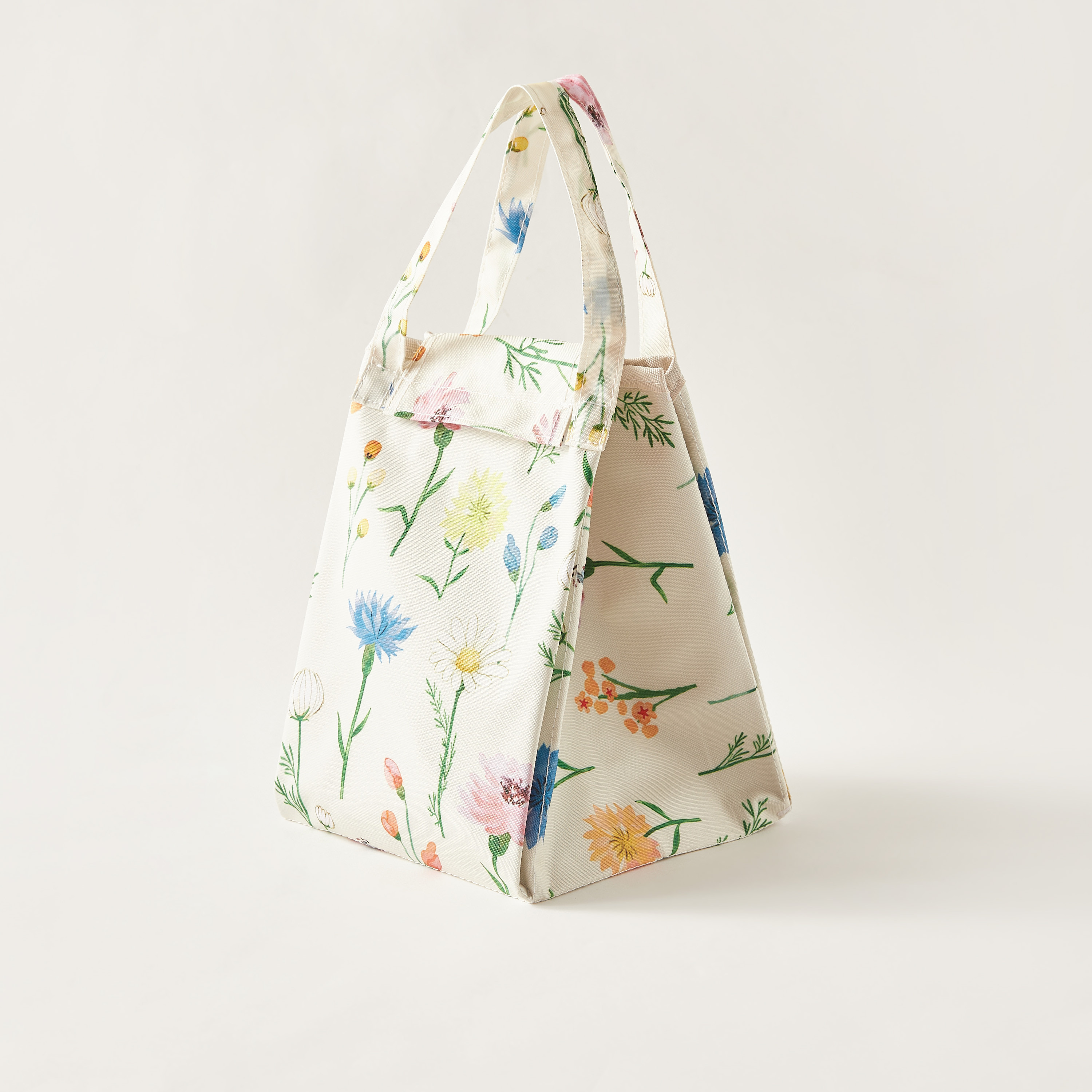 Floral Print Lunch Bag with Double Handle-school-lunchessentials-lunchbags-image-2