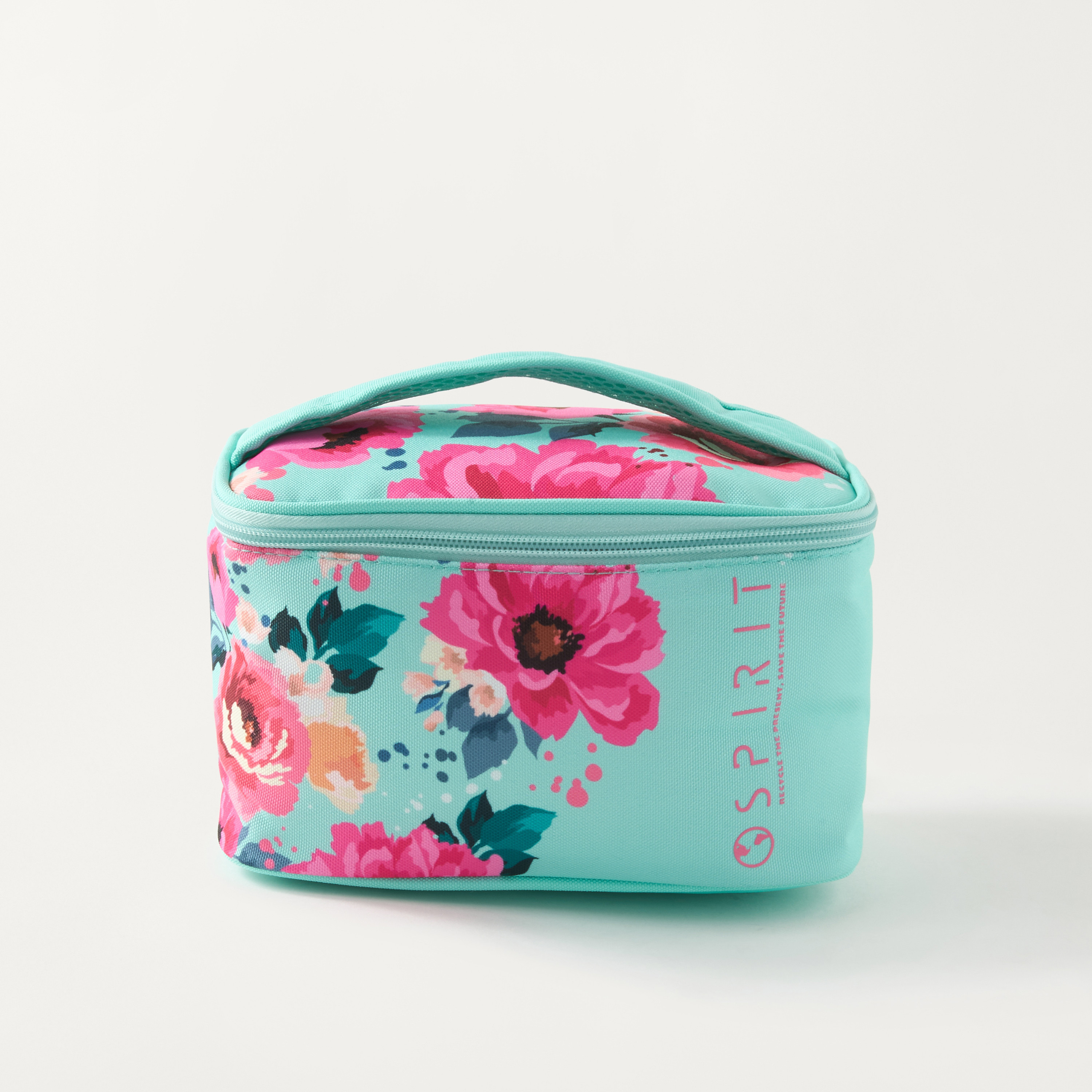 شنطة غداء بسحاب إغلاق ومقبض علوي وطبعات أزهار من سبيريت-school-lunchessentials-lunchbags-image-1