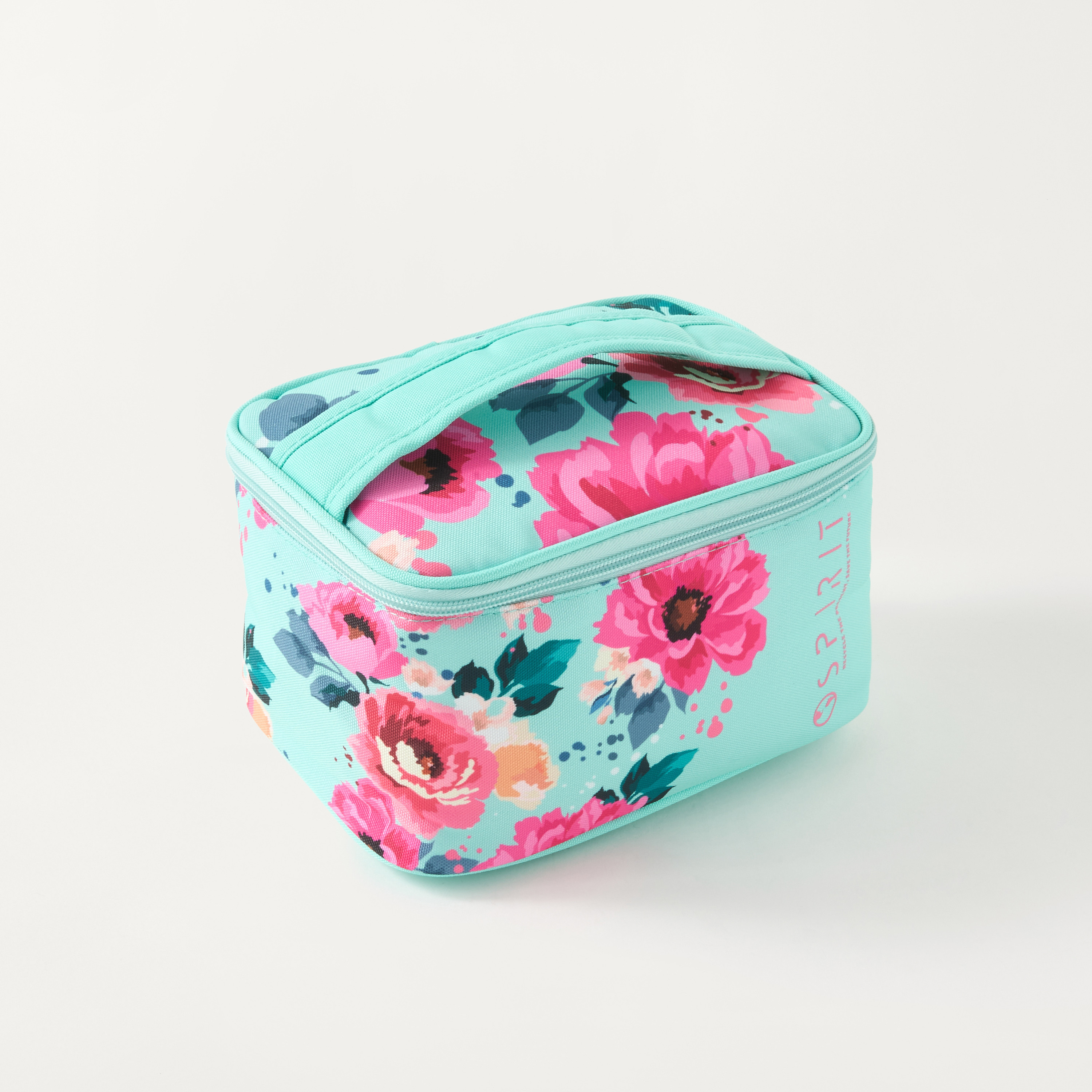 شنطة غداء بسحاب إغلاق ومقبض علوي وطبعات أزهار من سبيريت-school-lunchessentials-lunchbags-image-2