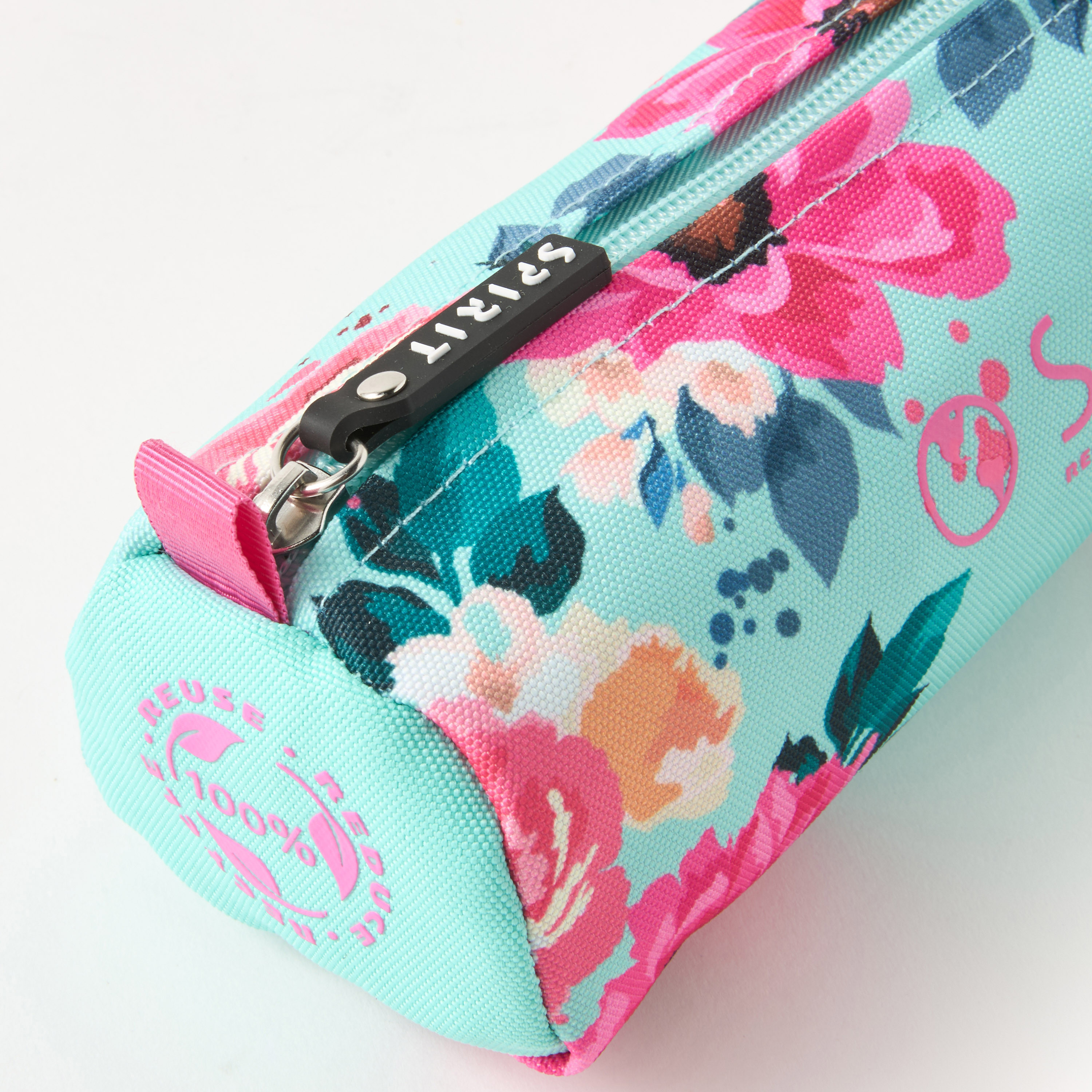 Spirit Floral Print Pencil Pouch with Zip Closure-school-stationery-pencilcases-image-3