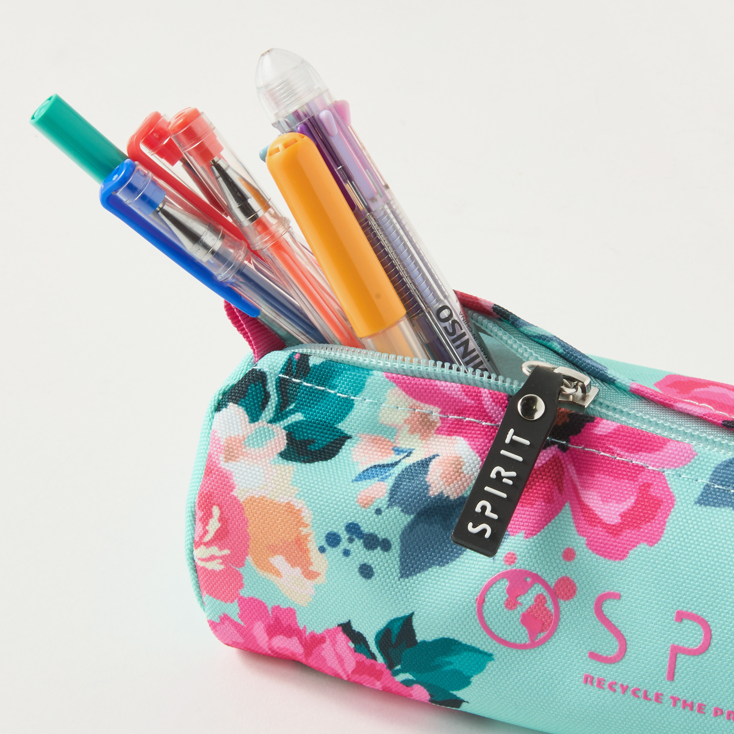 Spirit Floral Print Pencil Pouch with Zip Closure-school-stationery-pencilcases-image-4