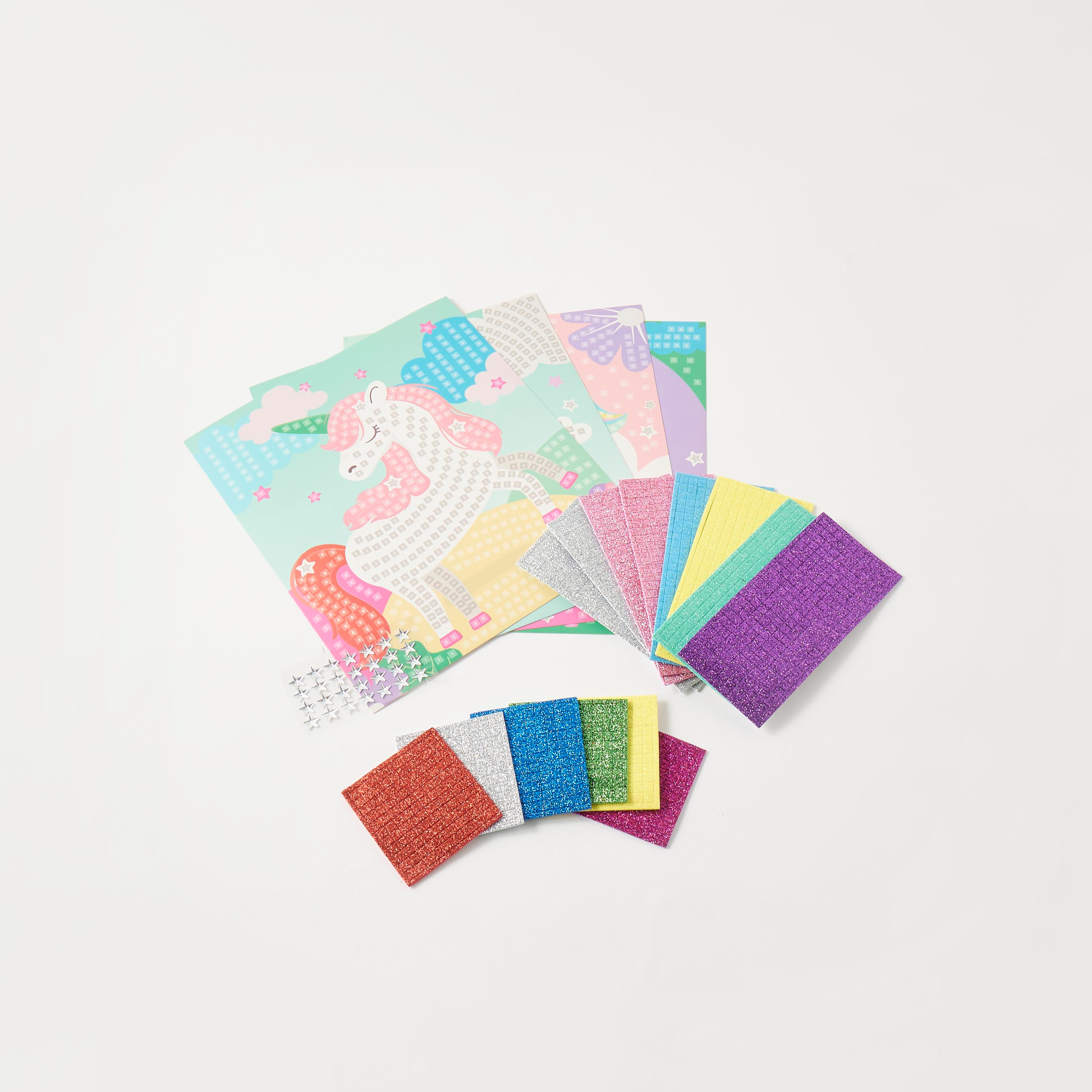 مجموعة الفسيفساء جليتر اصنعها بنفسك من كرافت لاب-school-stationery-sets-image-1