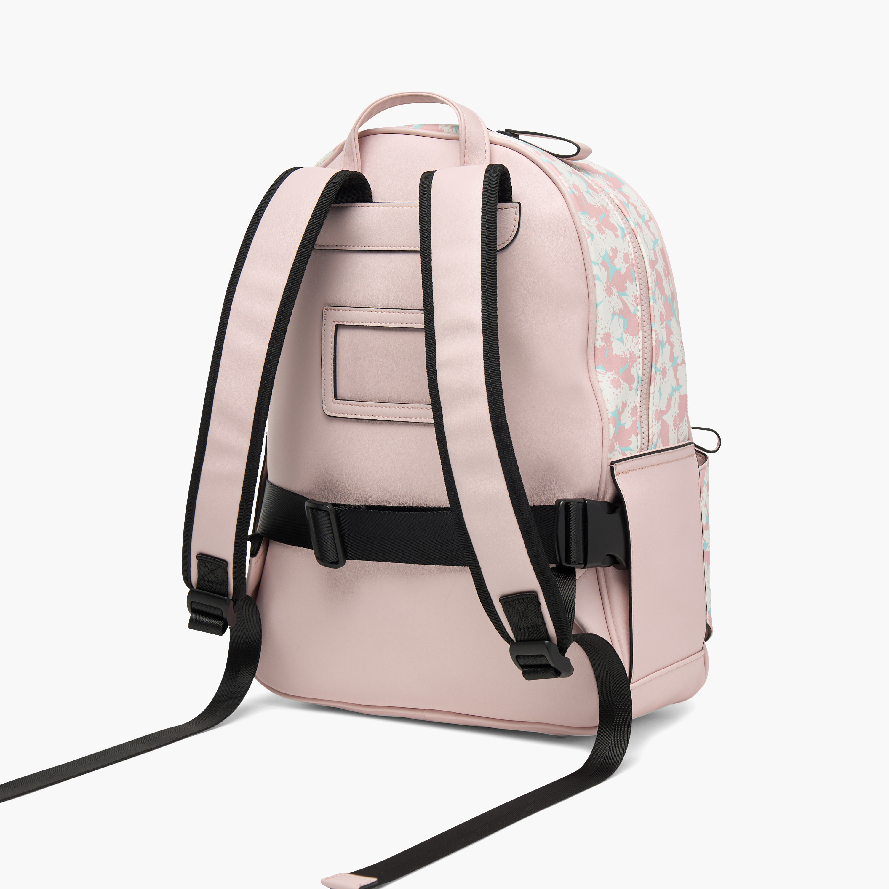 شنطة ظهر بطبعات زهور وجيب أمامي قابل للفصل من ميسي - 31x40x13 سم-women-bagsandwallets-backpacks-image-3