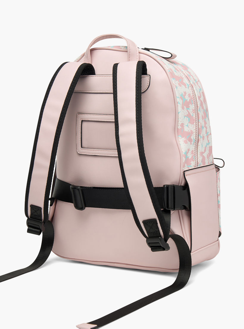 شنطة ظهر بطبعات زهور وجيب أمامي قابل للفصل من ميسي - 31x40x13 سم-women-bagsandwallets-backpacks-image-3