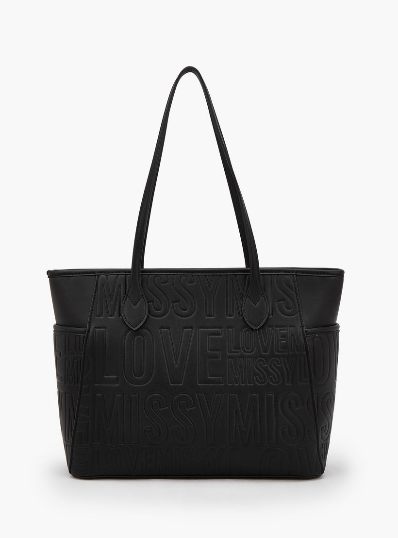 شنطة توتي بارزة الملمس بسحاب إغلاق مع شنطة صغيرة وشعار ميسي-women-bagsandwallets-handbags-image-2