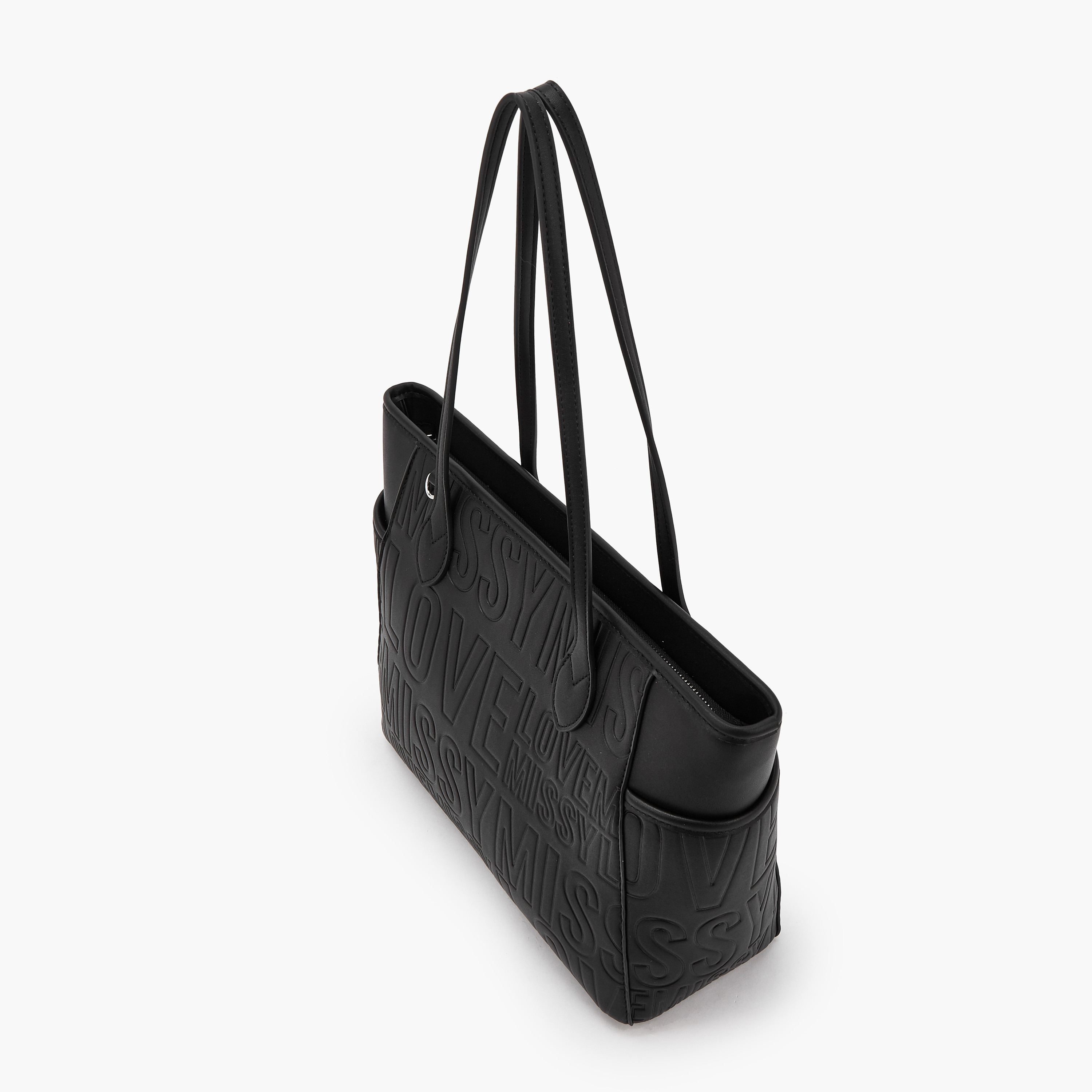 شنطة توتي بارزة الملمس بسحاب إغلاق مع شنطة صغيرة وشعار ميسي-women-bagsandwallets-handbags-image-3