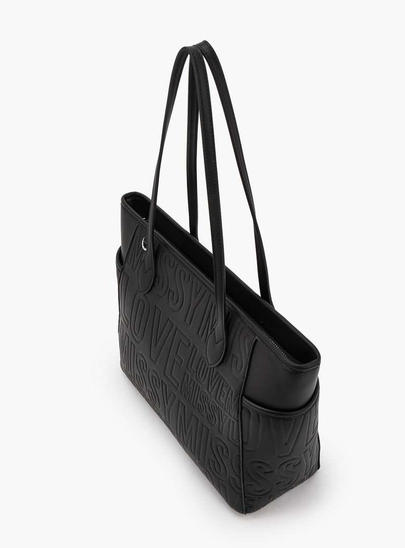 شنطة توتي بارزة الملمس بسحاب إغلاق مع شنطة صغيرة وشعار ميسي-women-bagsandwallets-handbags-image-3