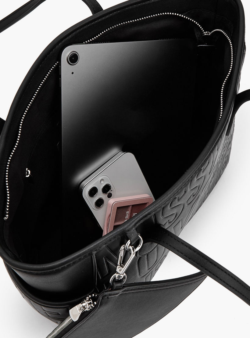 شنطة توتي بارزة الملمس بسحاب إغلاق مع شنطة صغيرة وشعار ميسي-women-bagsandwallets-handbags-image-7