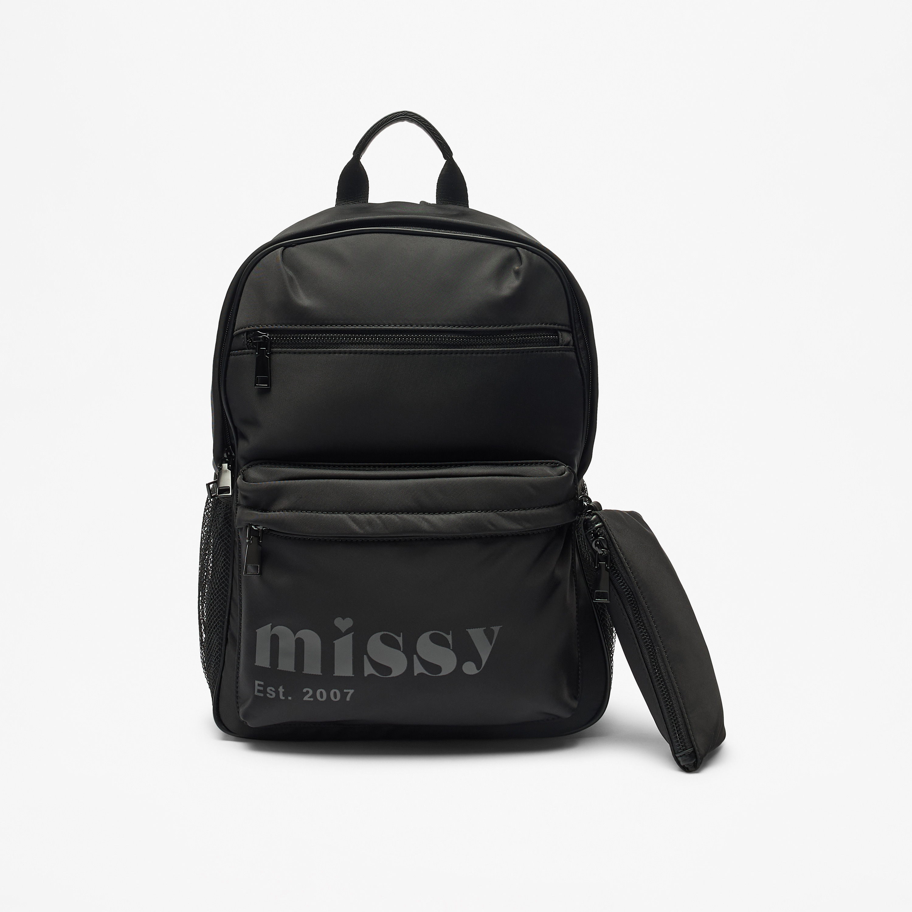 Missy Logo Print 2-Piece School Backpack Set for Girls with Pencil Pouch - 30x12x40 cm-cpwomen-fashionaccessories-bagsandwallets-backpacks-image-1