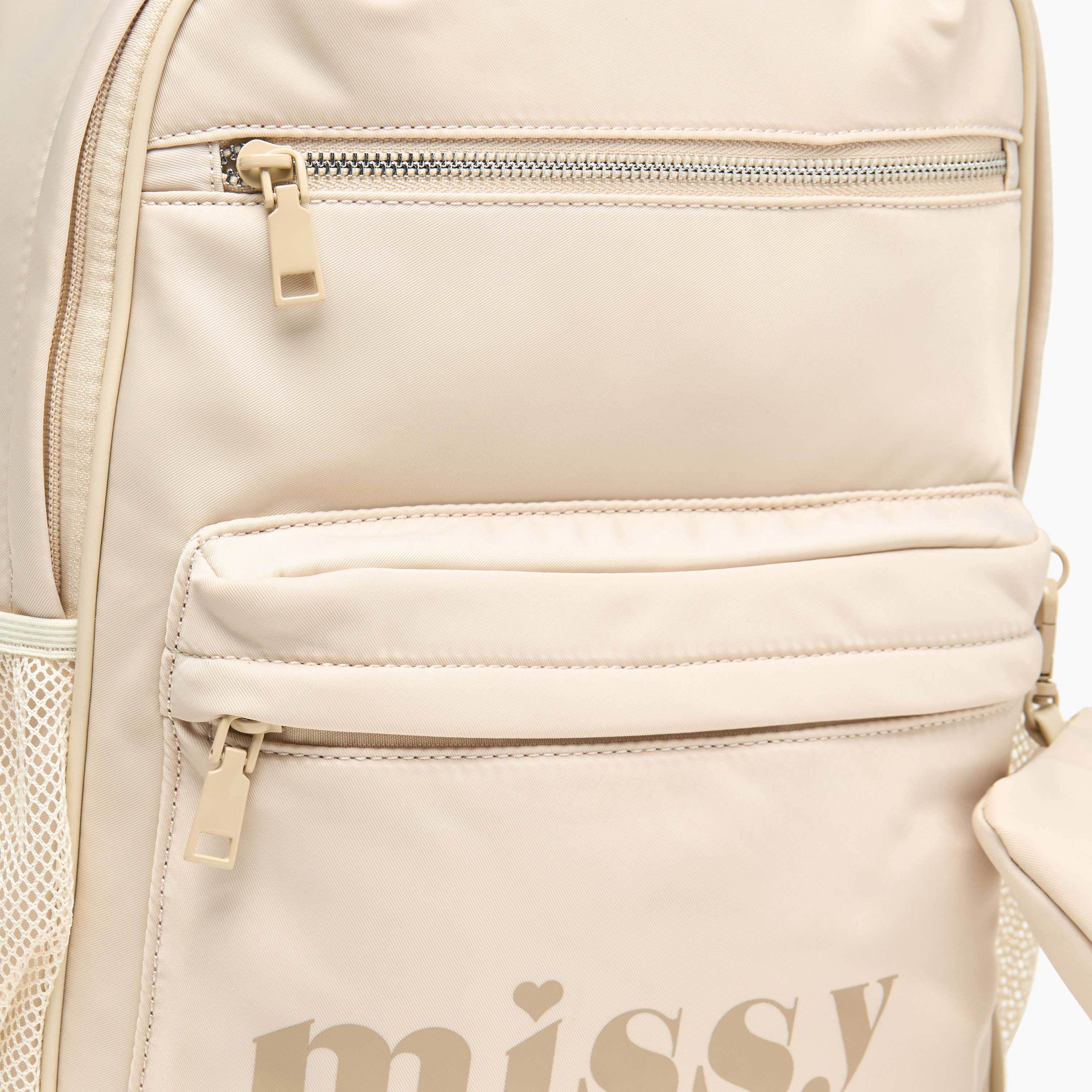 شنطة ظهر مدرسية للأطفال مع مقلمة قطعتين بطبعات شعار من ميسي - 30x12x40 سم-cpwomen-fashionaccessories-bagsandwallets-backpacks-image-4