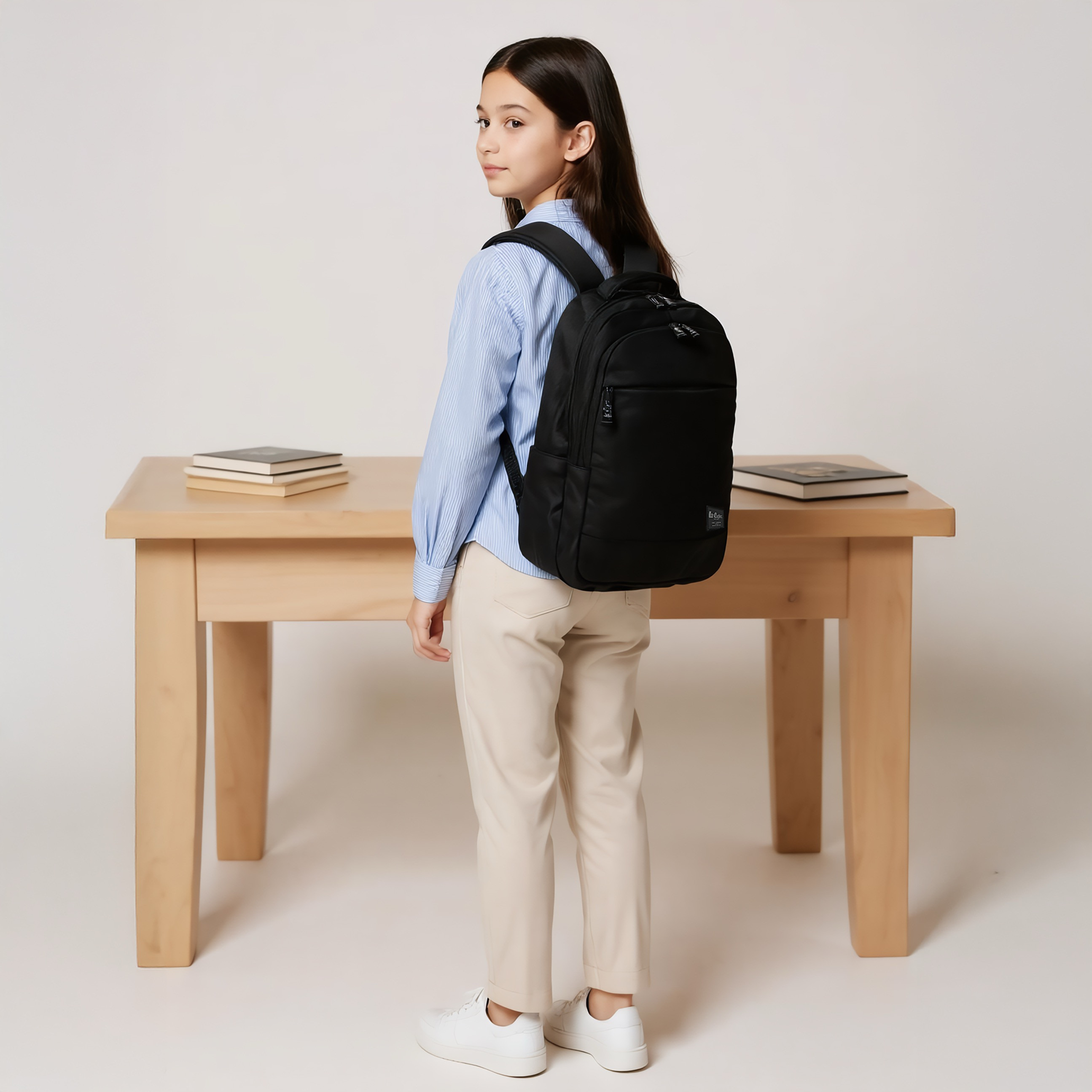 شنطة ظهر سادة بحمّالات كتف قابلة للتعديل من لي كوبر-school-bagsandbackpacks-backpacks-image-3