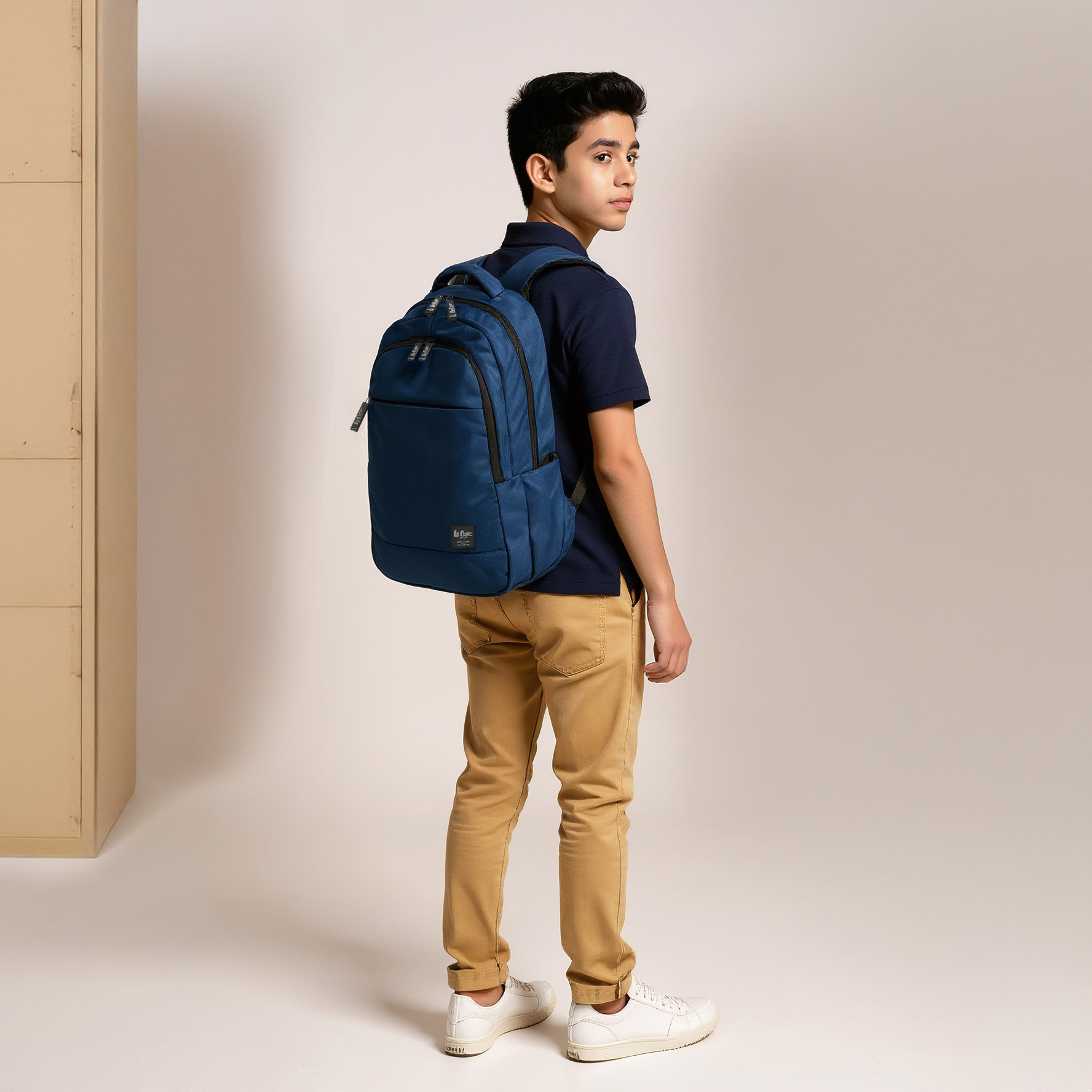 Lee Cooper Solid Backpack with Adjustable Shoulder Straps-school-bagsandbackpacks-backpacks-image-3