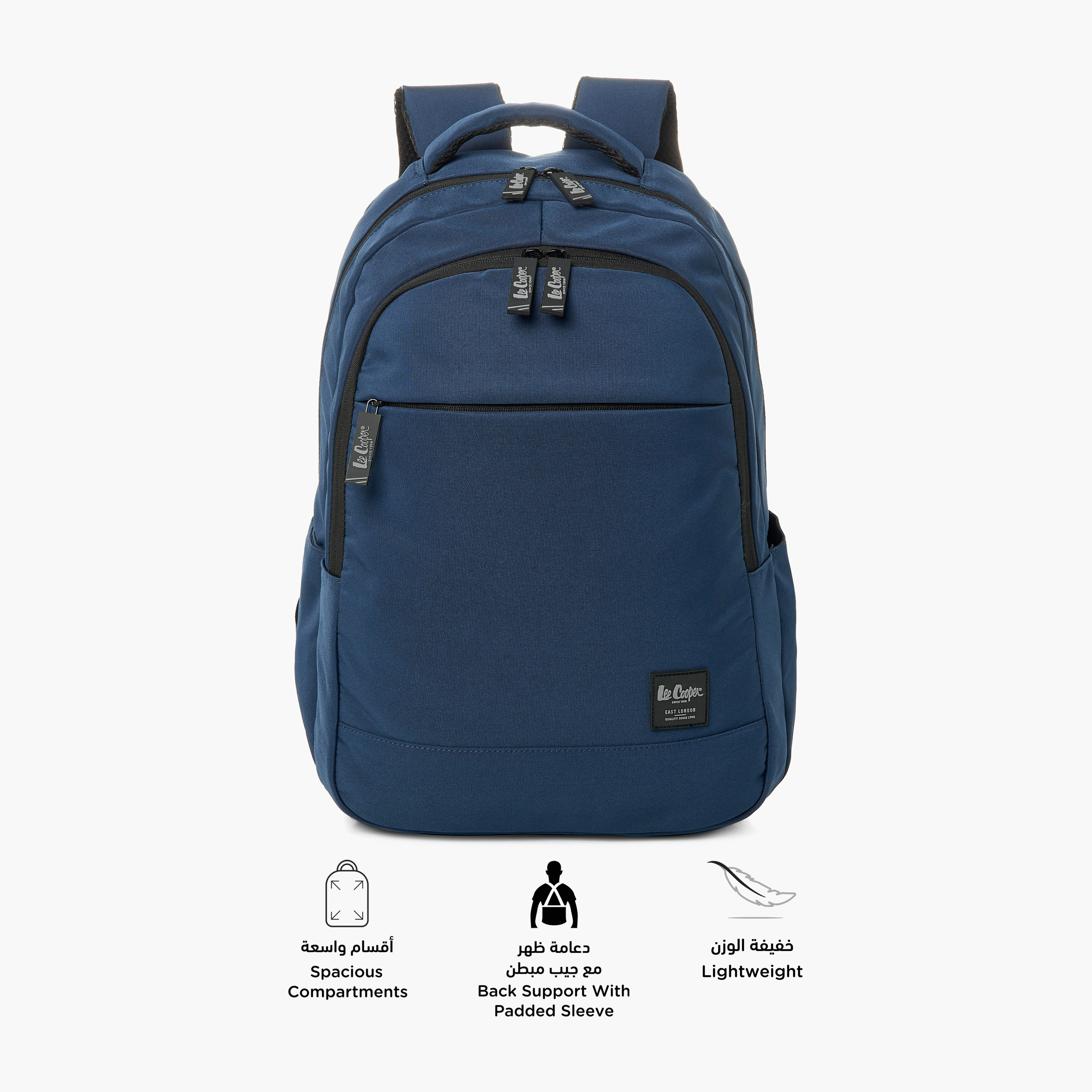 Lee Cooper Solid Backpack with Adjustable Shoulder Straps-school-bagsandbackpacks-backpacks-image-6