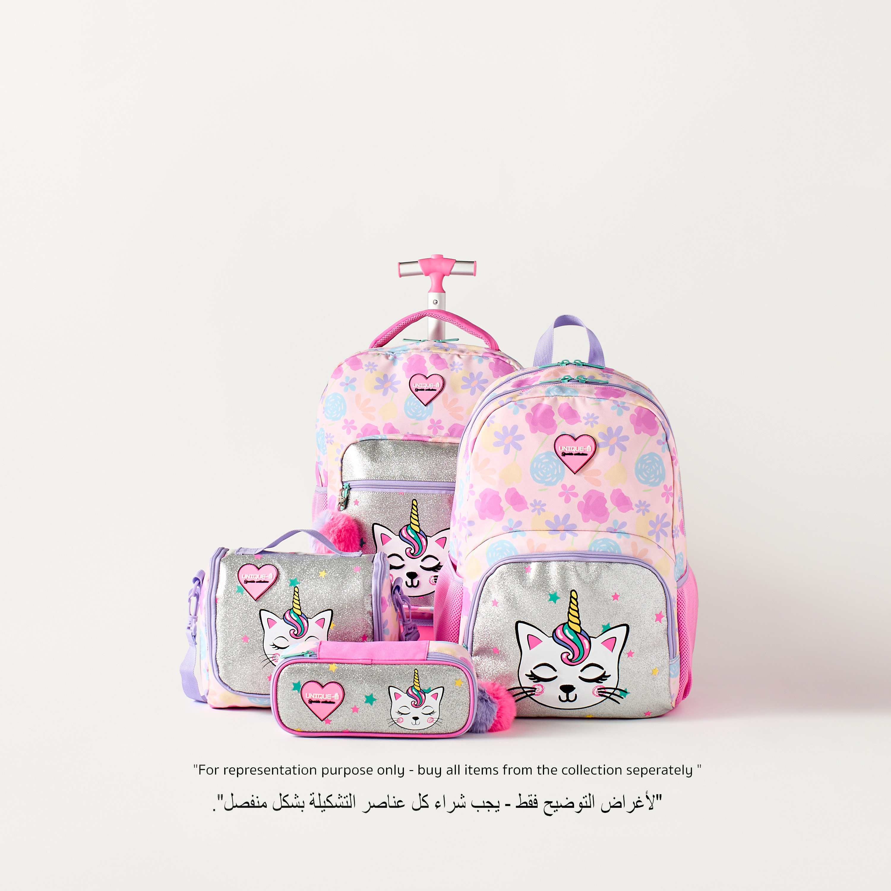 Unique Cat Print 15-inch Trolley Backpack with Wheels - 32x22x47 cms-school-bagsandbackpacks-trolleybags-image-11