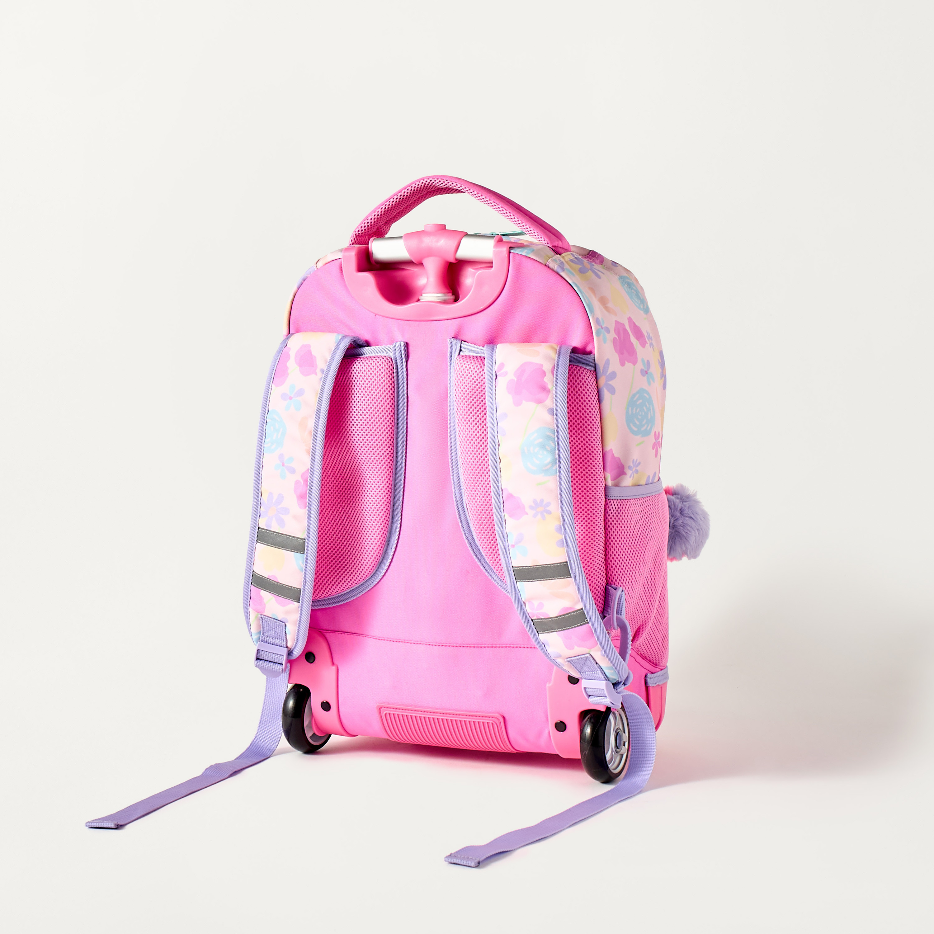 Unique Cat Print 15-inch Trolley Backpack with Wheels - 32x22x47 cms-school-bagsandbackpacks-trolleybags-image-5