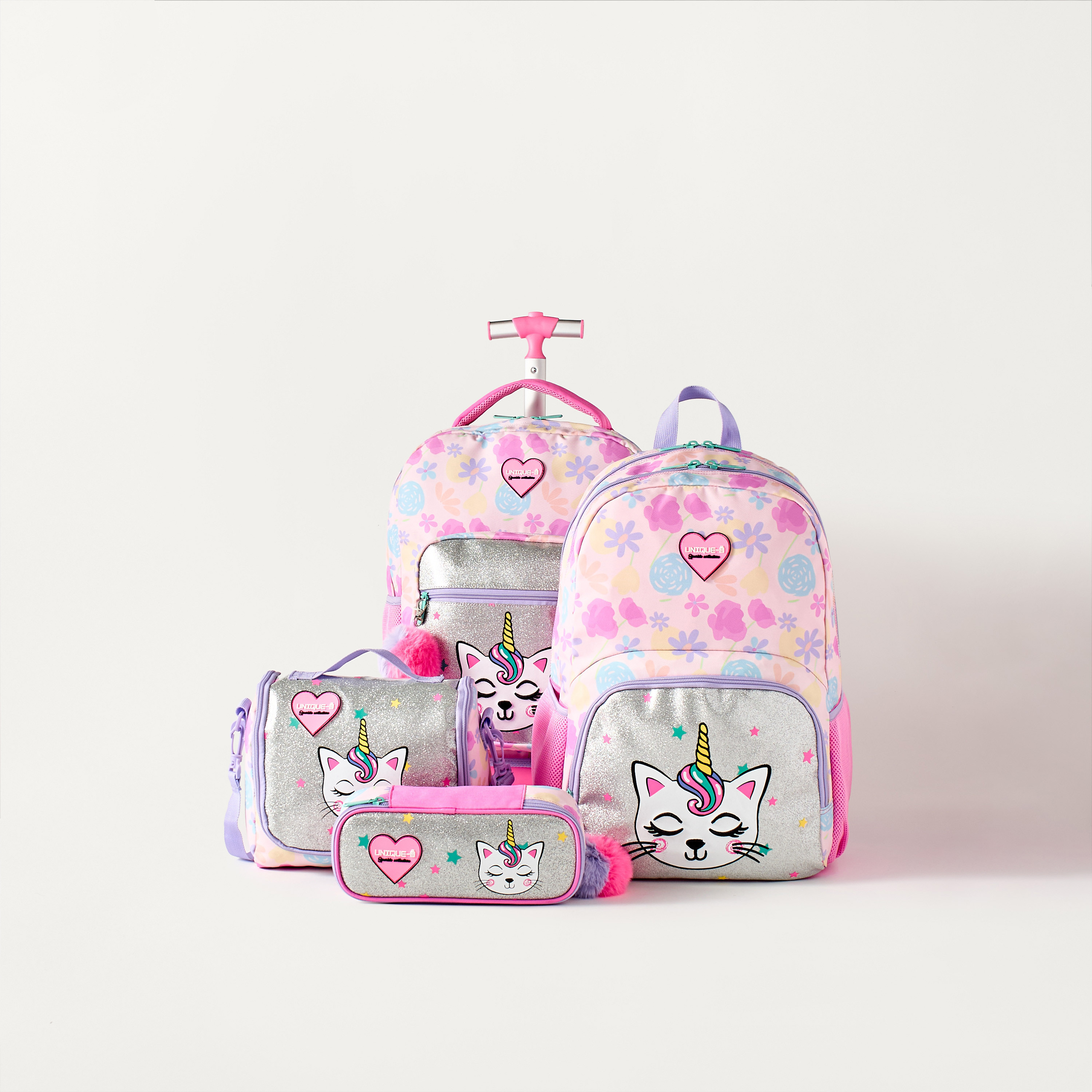 Unique Cat Print Lunch Bag with Zip Closure and Top Handle-school-lunchessentials-lunchbags-image-5