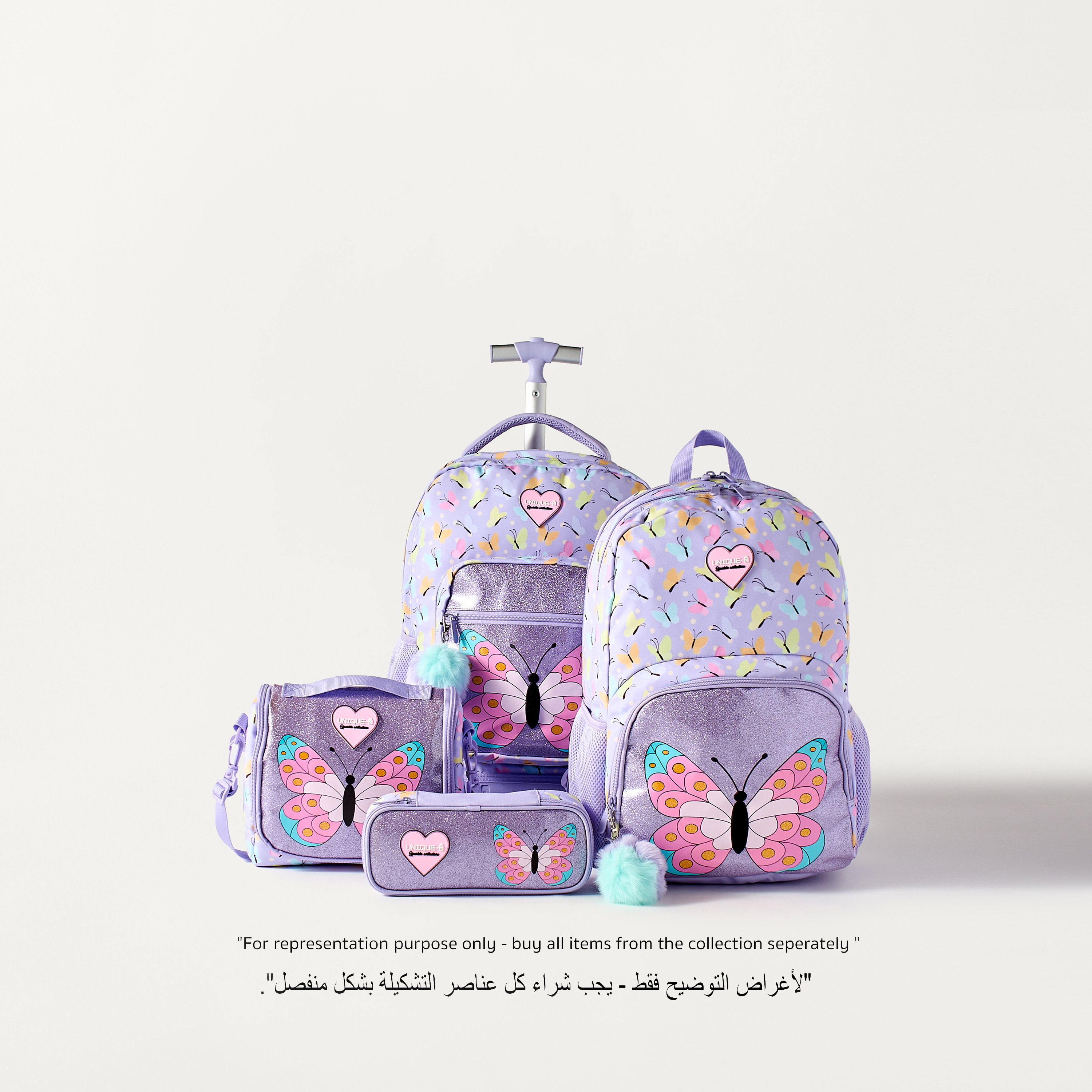 Unique Butterfly Print 15-inch Trolley Backpack with Adjustable Straps - 32x22x47 cms-school-bagsandbackpacks-trolleybags-image-10