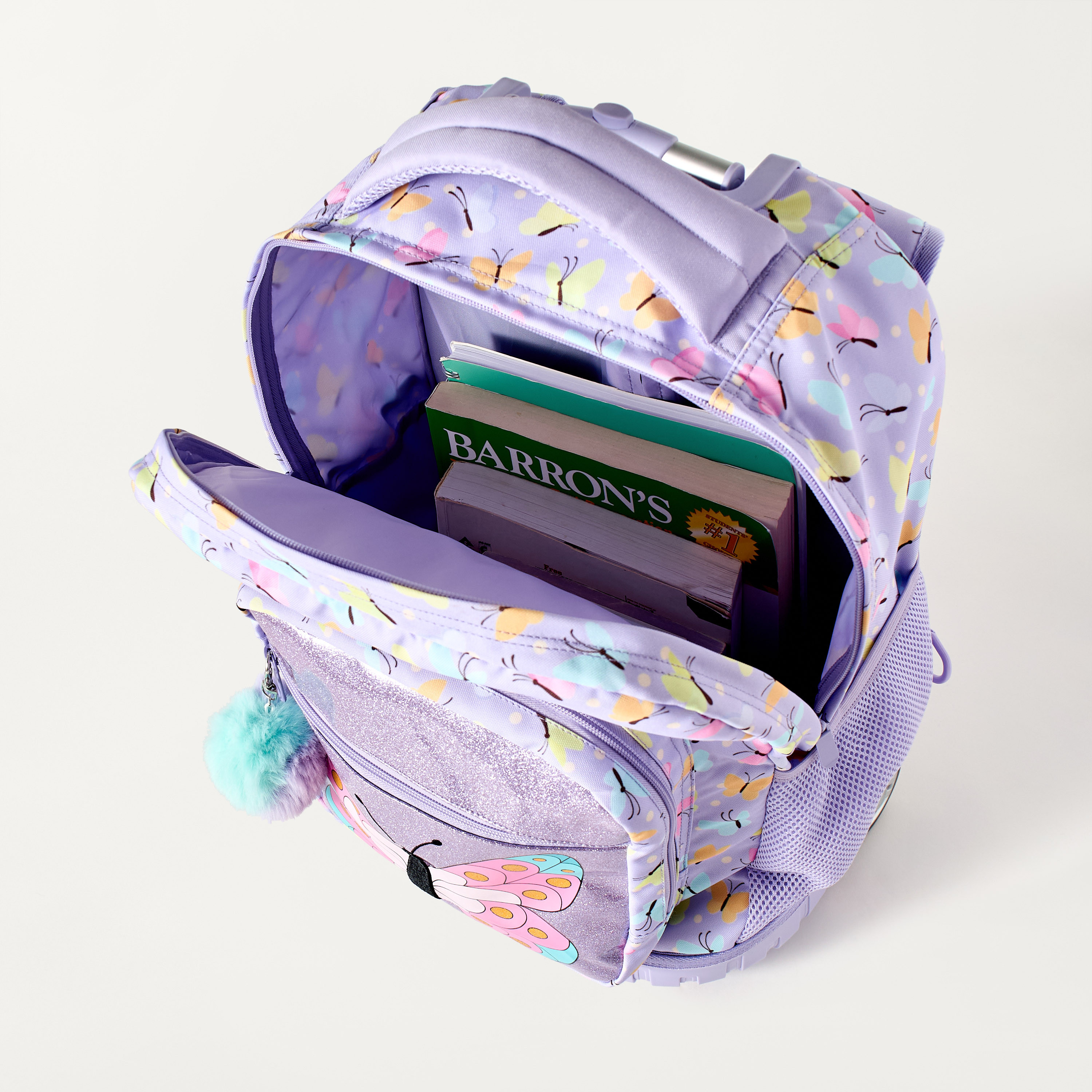 Unique Butterfly Print 15-inch Trolley Backpack with Adjustable Straps - 32x22x47 cms-school-bagsandbackpacks-trolleybags-image-9