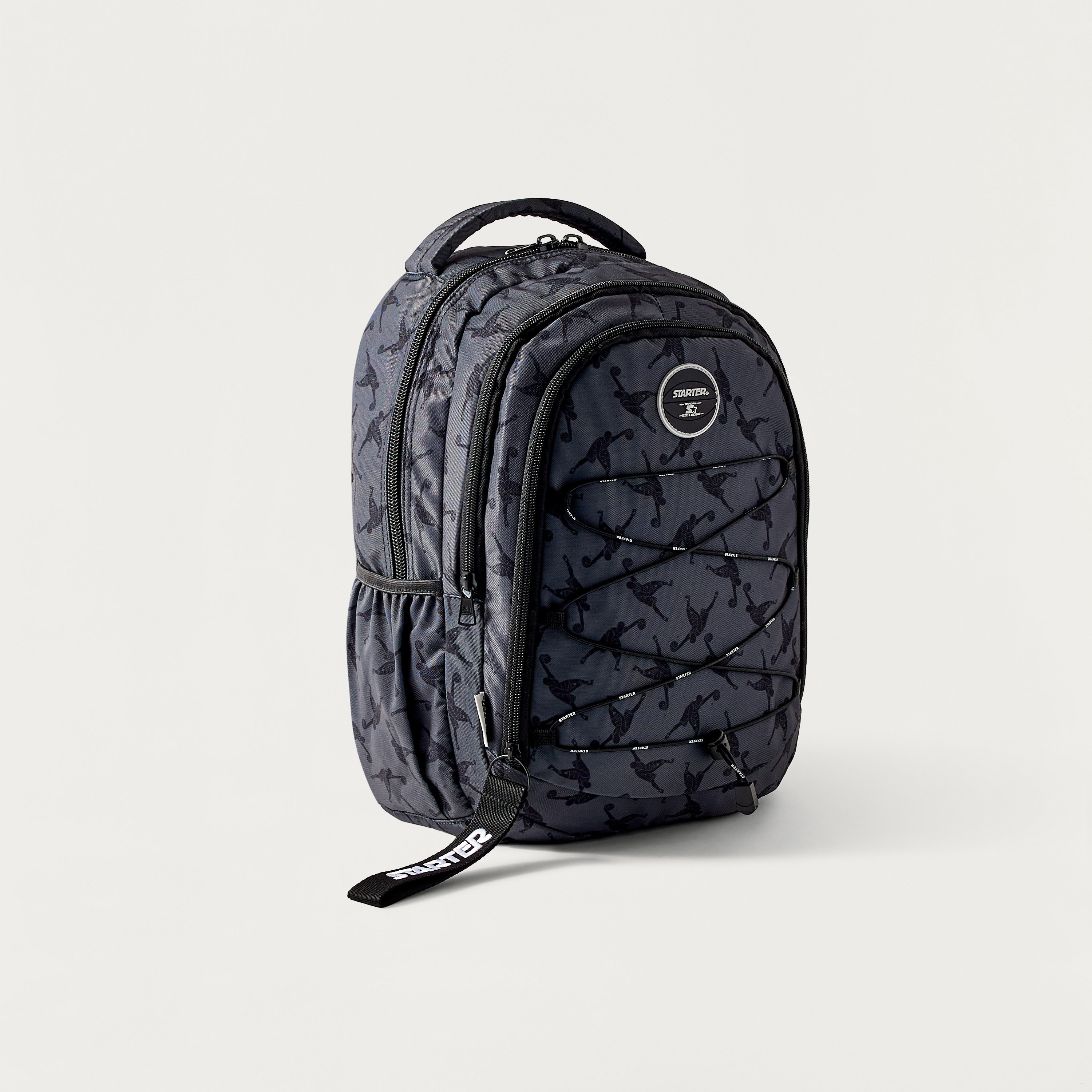 Starter All-Over Basketball Print 15-inch Backpack with Adjustable Straps - 31.5x41.5 cms-school-bagsandbackpacks-backpacks-image-2