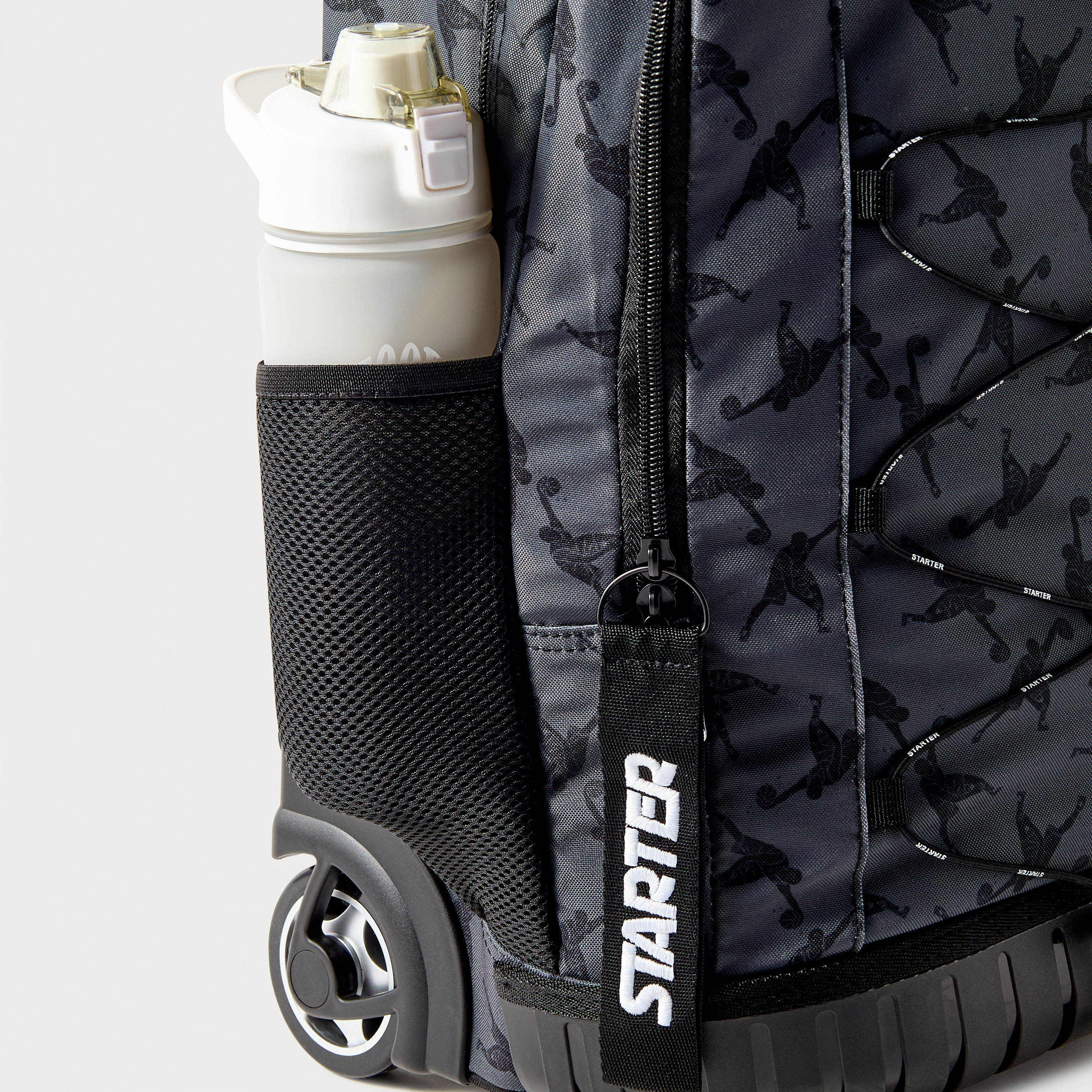 Starter All-Over Basketball Print 15-inch Trolley Backpack with Wheels - 34x48 cms-school-bagsandbackpacks-trolleybags-image-4