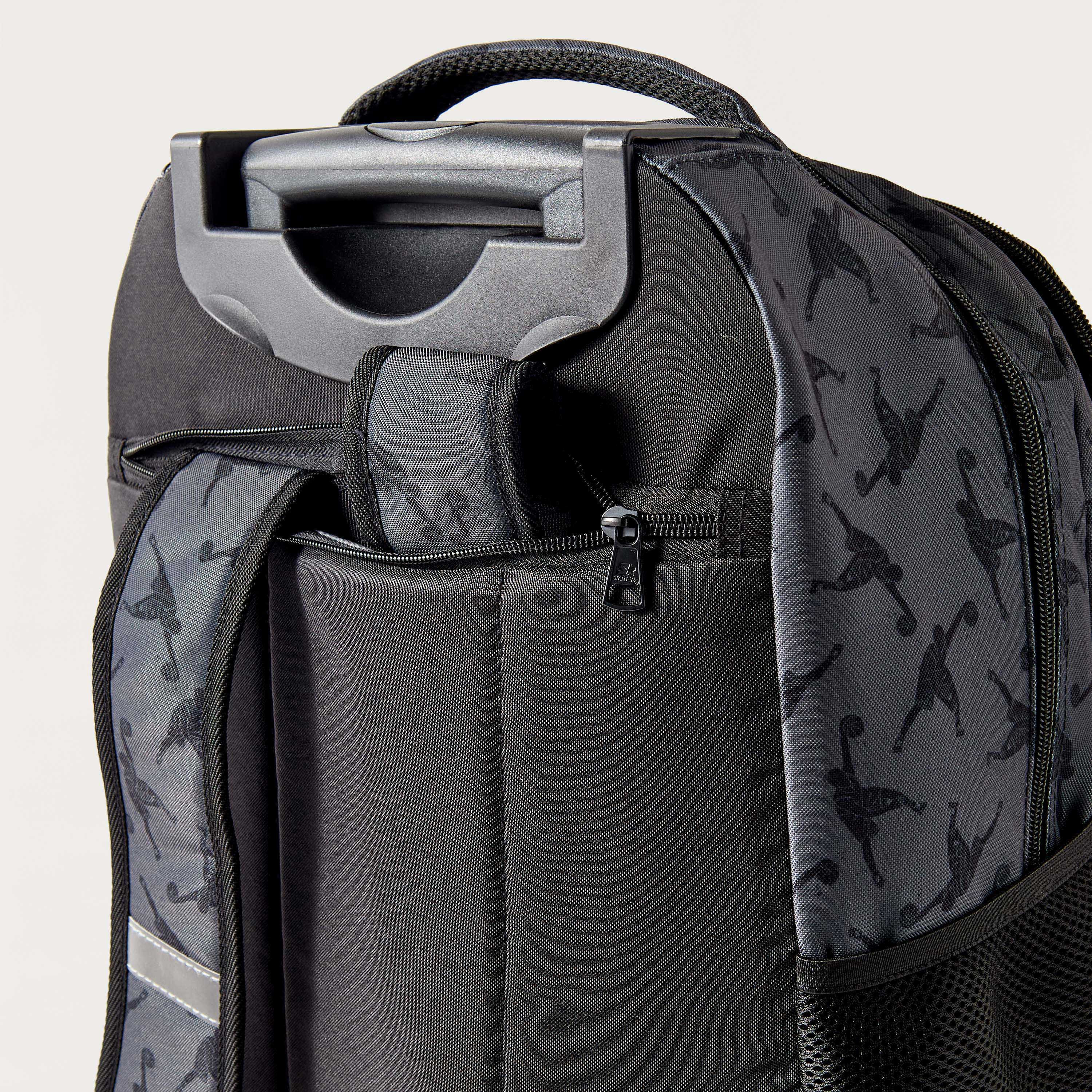 Starter All-Over Basketball Print 15-inch Trolley Backpack with Wheels - 34x48 cms-school-bagsandbackpacks-trolleybags-image-7
