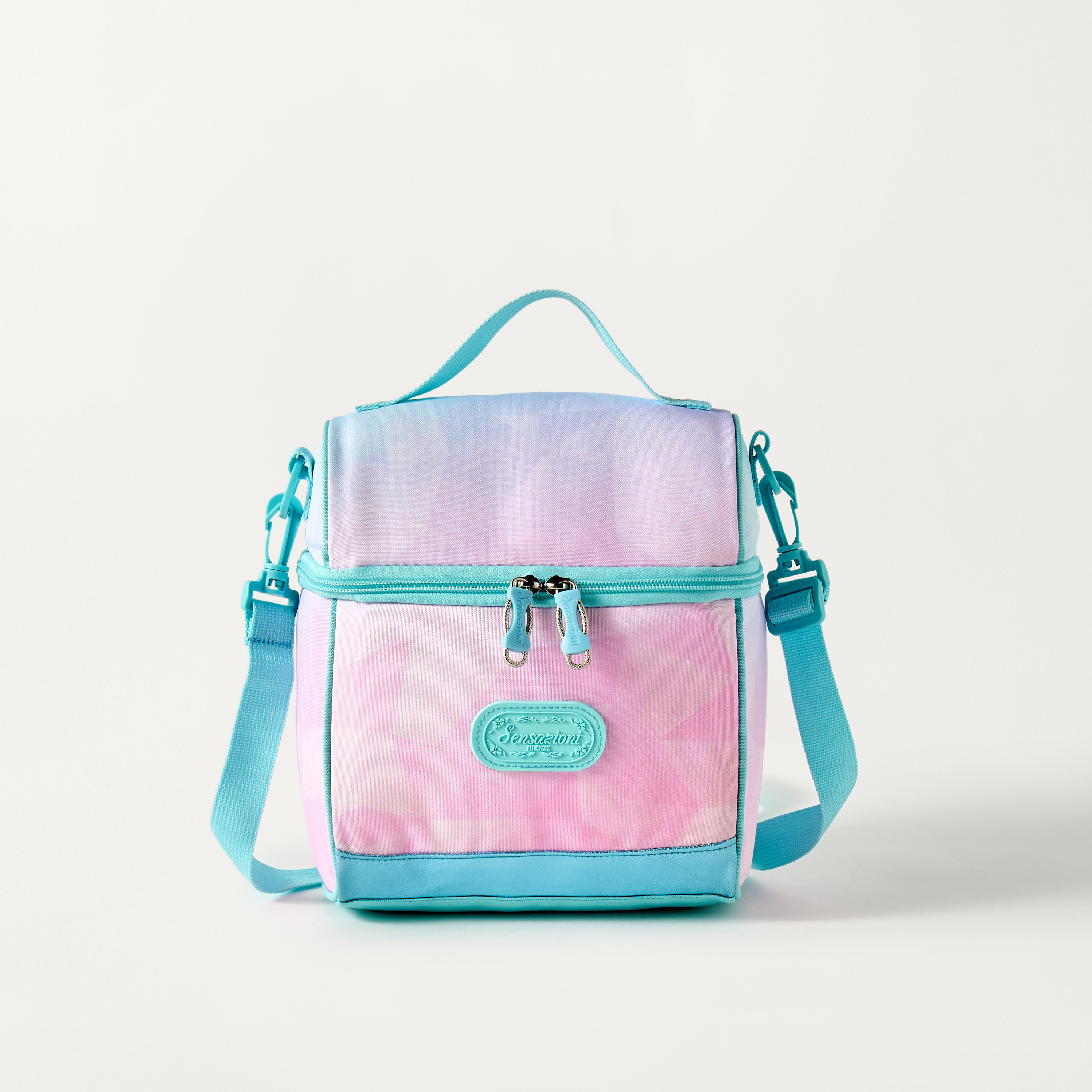 Sensazioni Ombre Lunch Bag with Detachable Strap and Zip Closure-school-lunchessentials-lunchbags-image-1