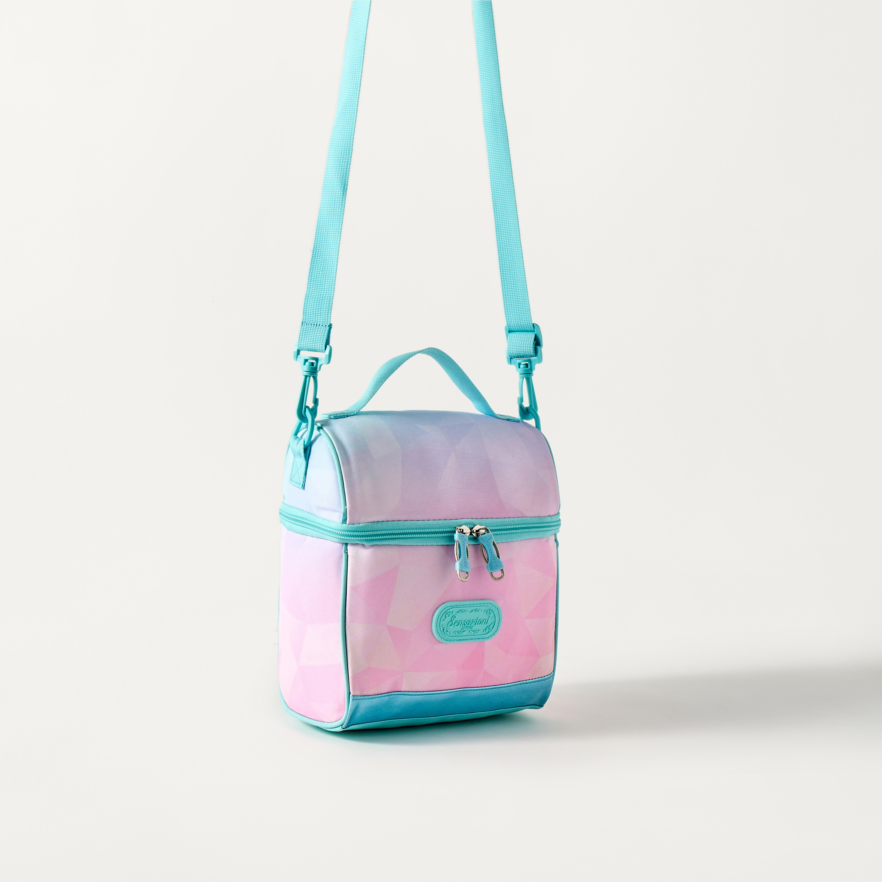 Sensazioni Ombre Lunch Bag with Detachable Strap and Zip Closure-school-lunchessentials-lunchbags-image-3